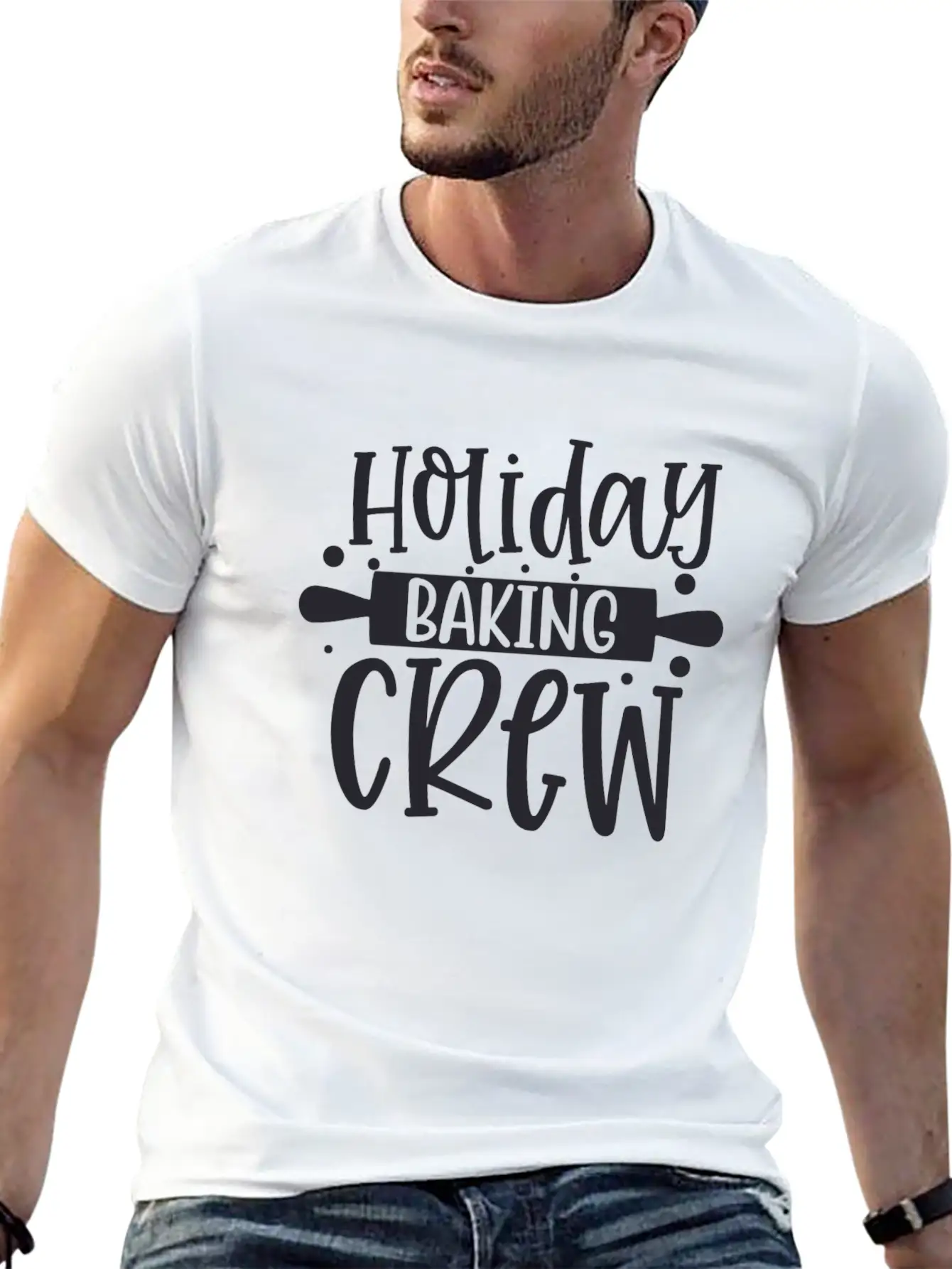 Holiday Baking Crew Lightweight Cotton T-Shirt – Daily Comfort Graphic Shirt
