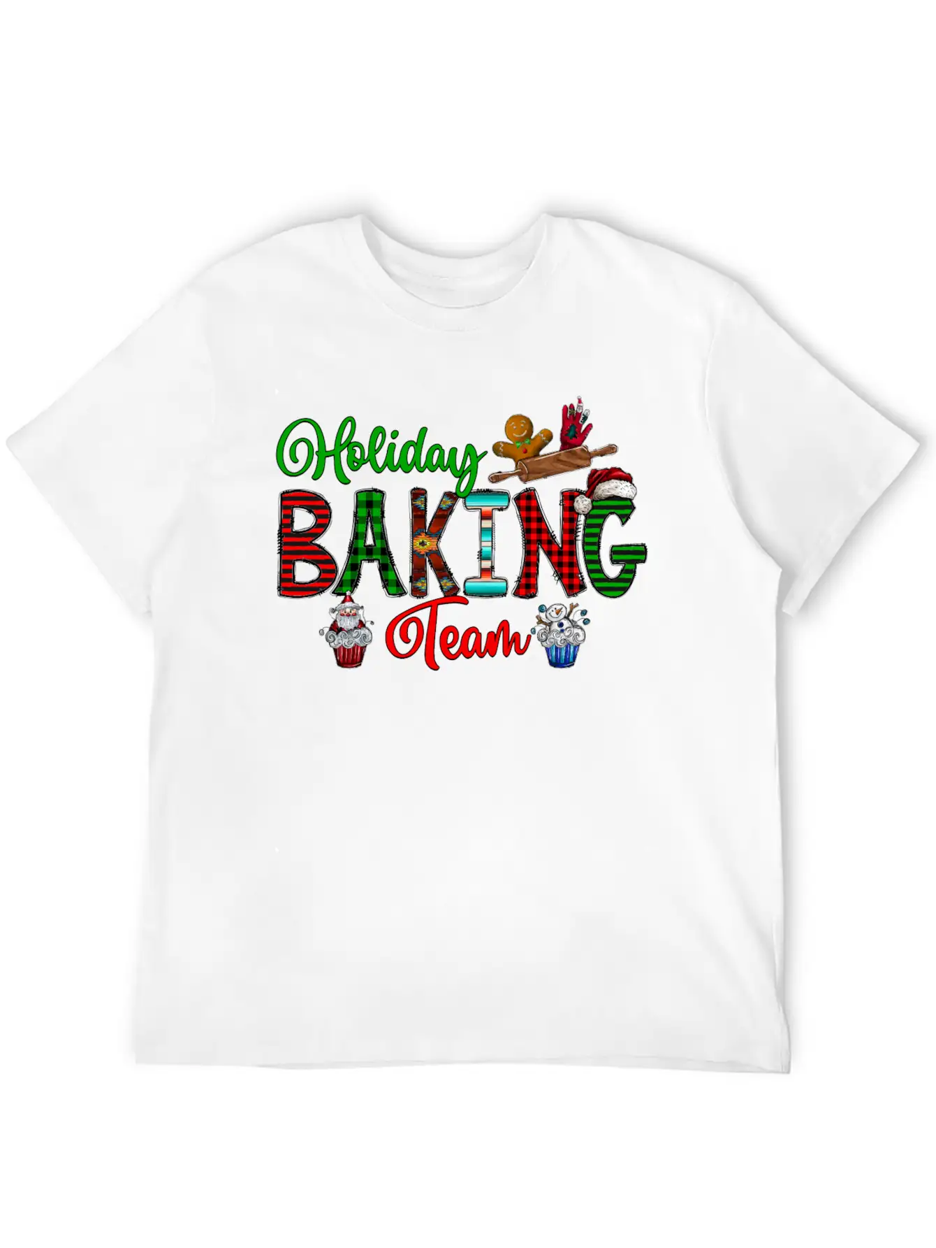 Holiday Baking Team Stylish Everyday T-Shirt – Unisex Basic Cotton Tee