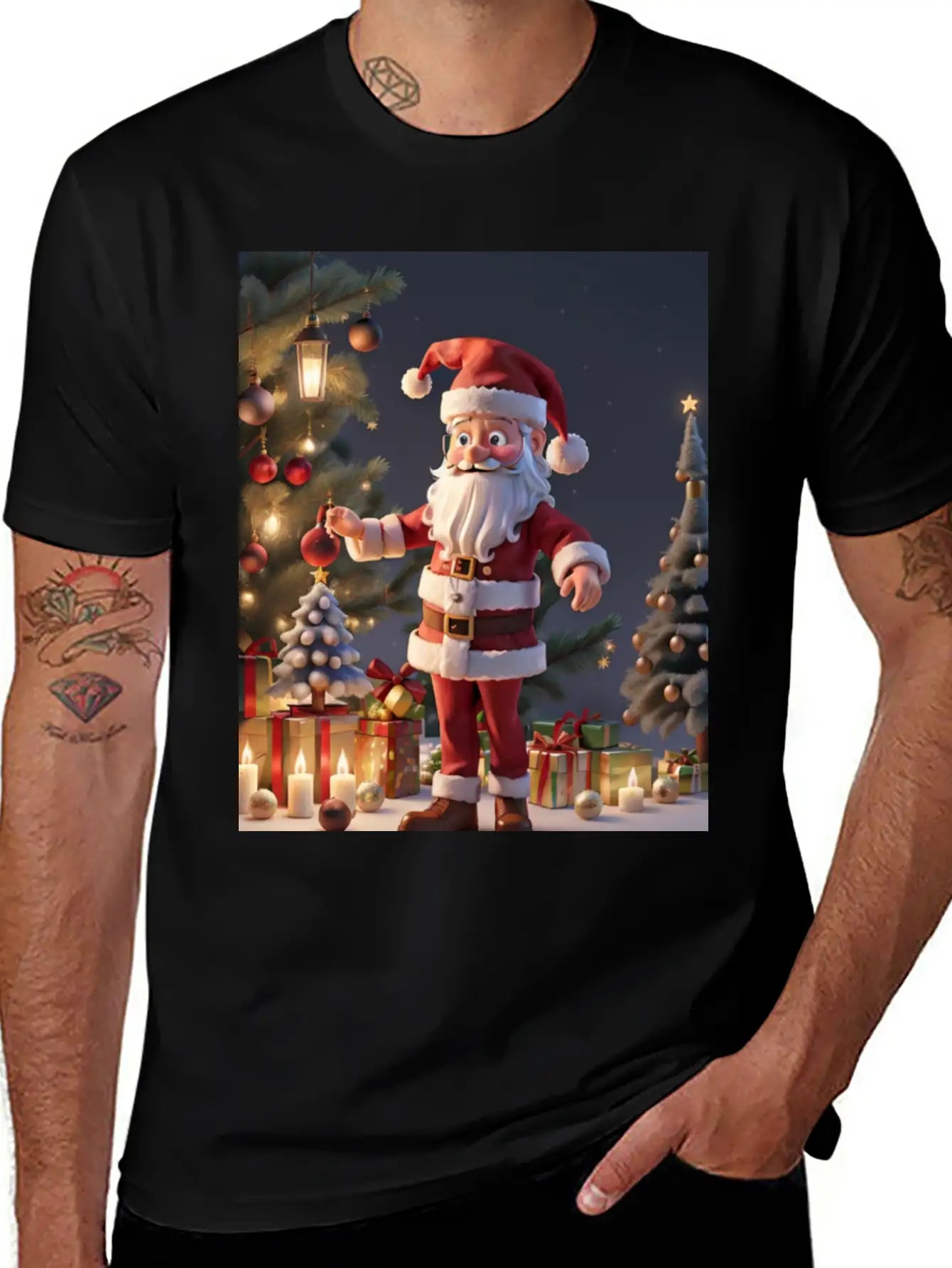 Holiday Harmony In 3D Breathable Graphic T-Shirt – Perfect For Casual Days