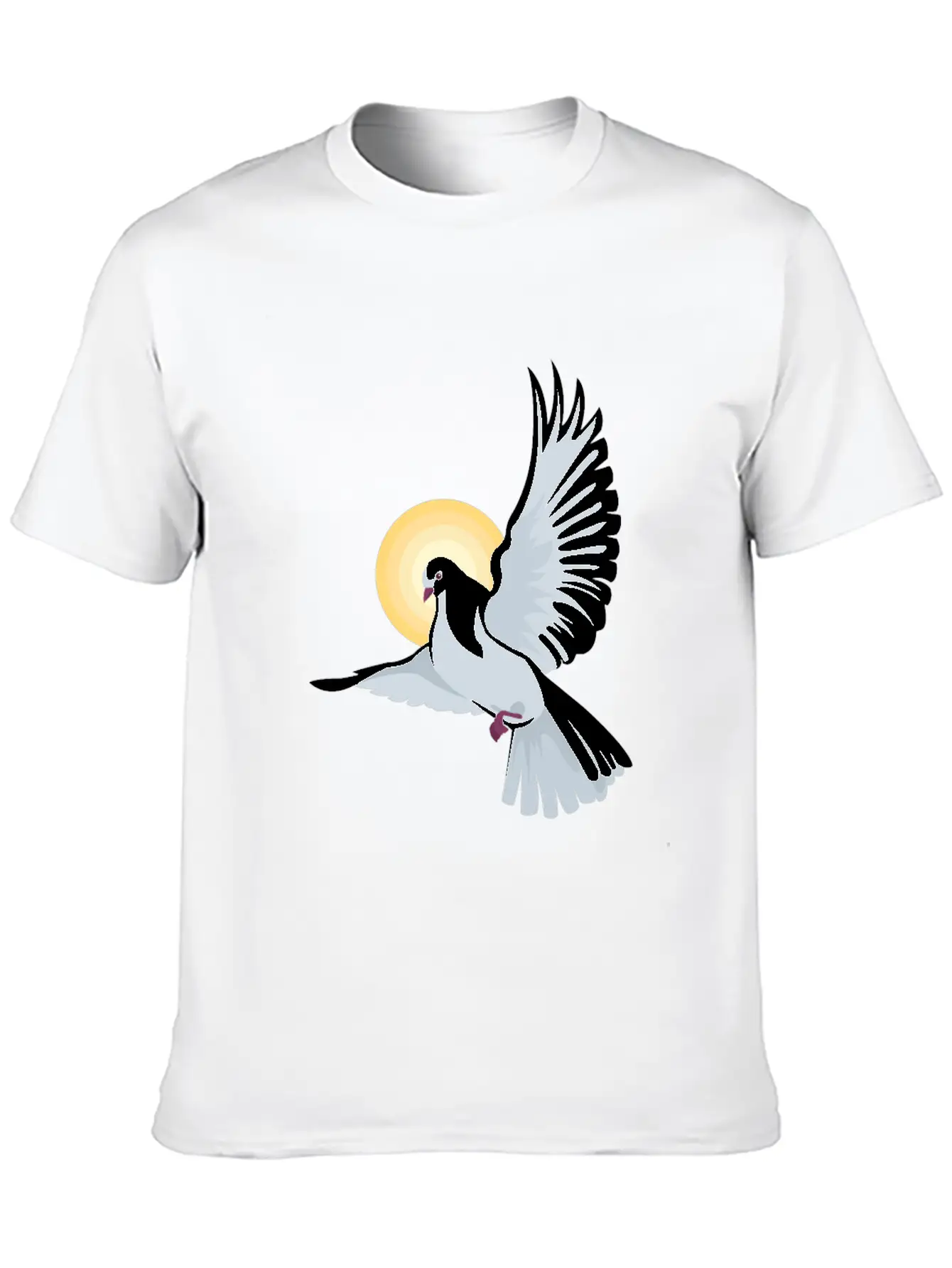 Holy Dove Spirit Jesus God Religion Peace Basic Graphic T-Shirt – Daily Comfort In Soft Cotton