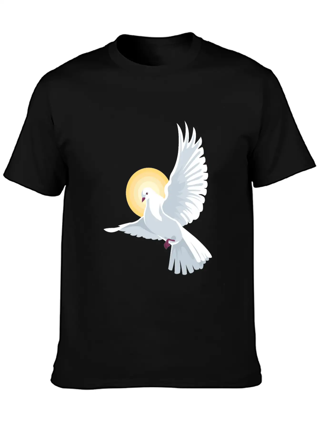 Holy Dove Spirit Jesus God Religion Peace Basic Graphic T-Shirt – Daily Comfort In Soft Cotton
