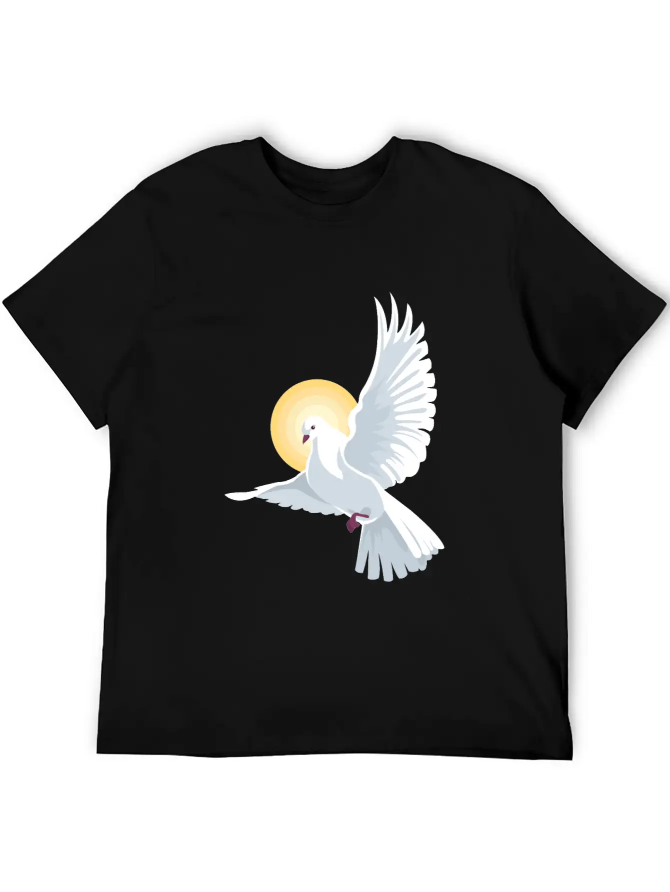 Holy Dove Spirit Jesus God Religion Peace Basic Graphic T-Shirt – Daily Comfort In Soft Cotton