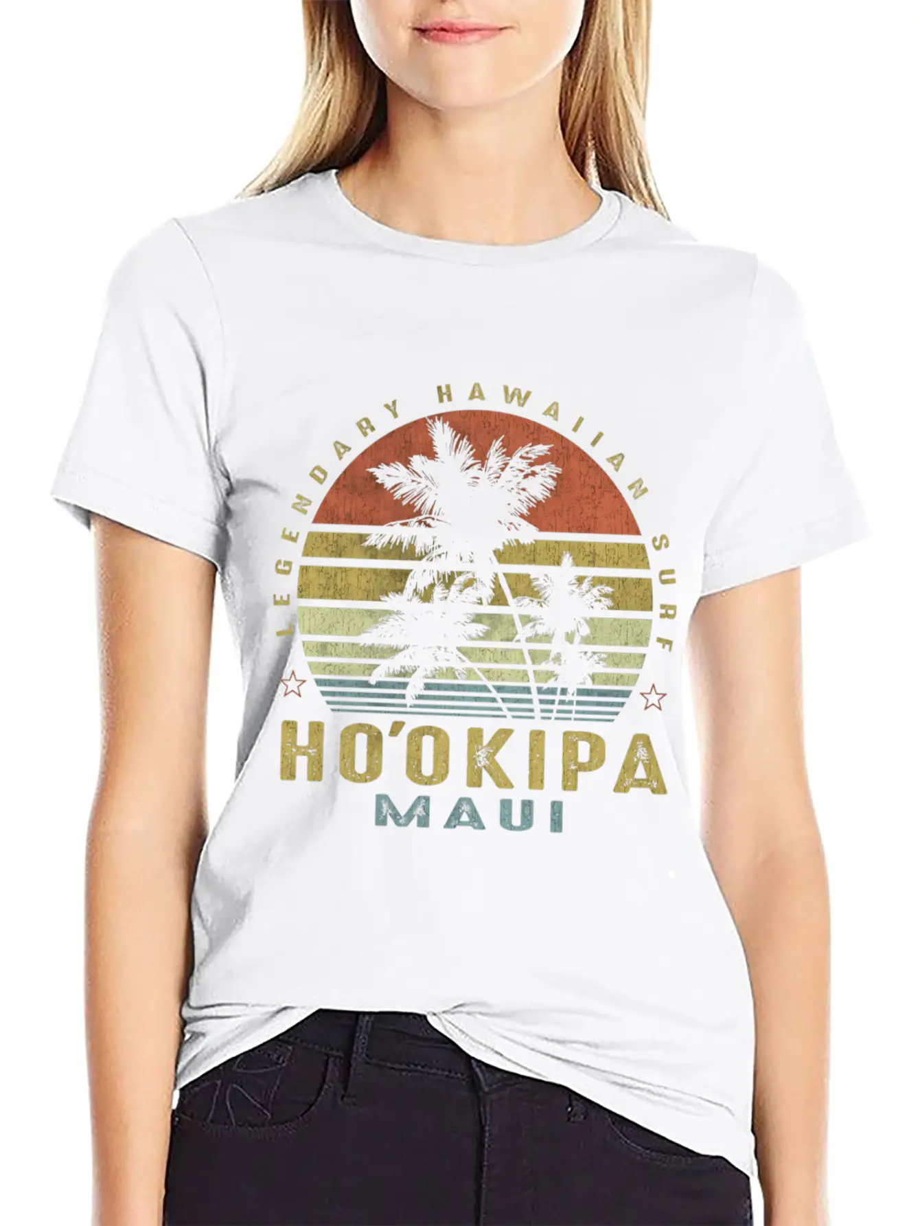 Hookipa Maui Palm Sunset Beach Relaxed Everyday Tee – Lightweight And Durable Cotton