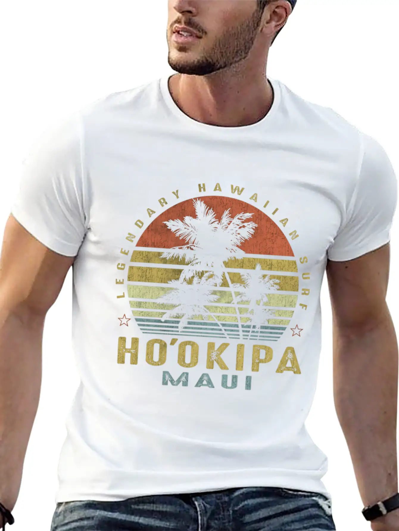 Hookipa Maui Palm Sunset Beach Relaxed Everyday Tee – Lightweight And Durable Cotton