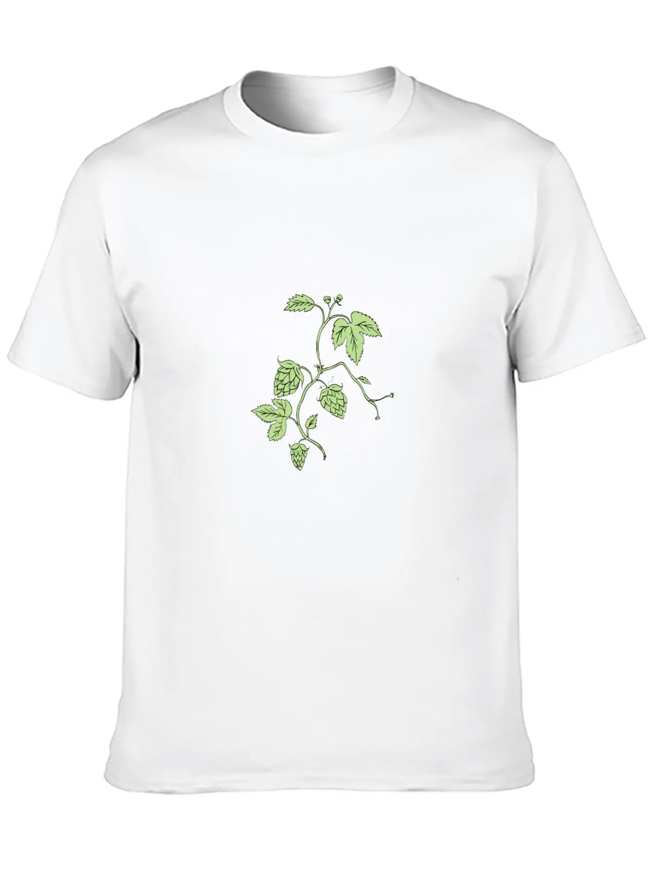 Hop Plant Climbing Drawing Relaxed Everyday Tee – Lightweight And Durable Cotton