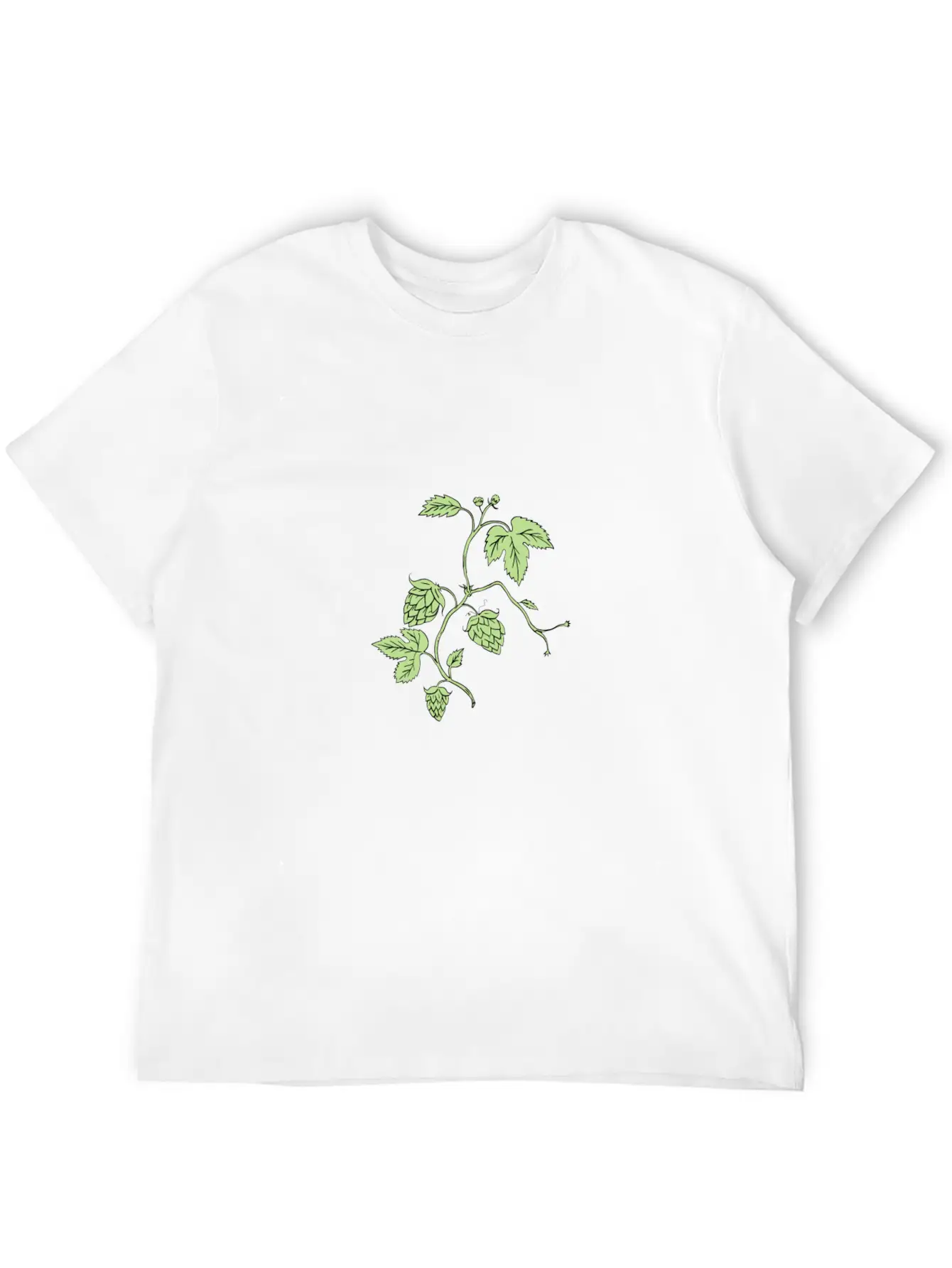 Hop Plant Climbing Drawing Relaxed Everyday Tee – Lightweight And Durable Cotton