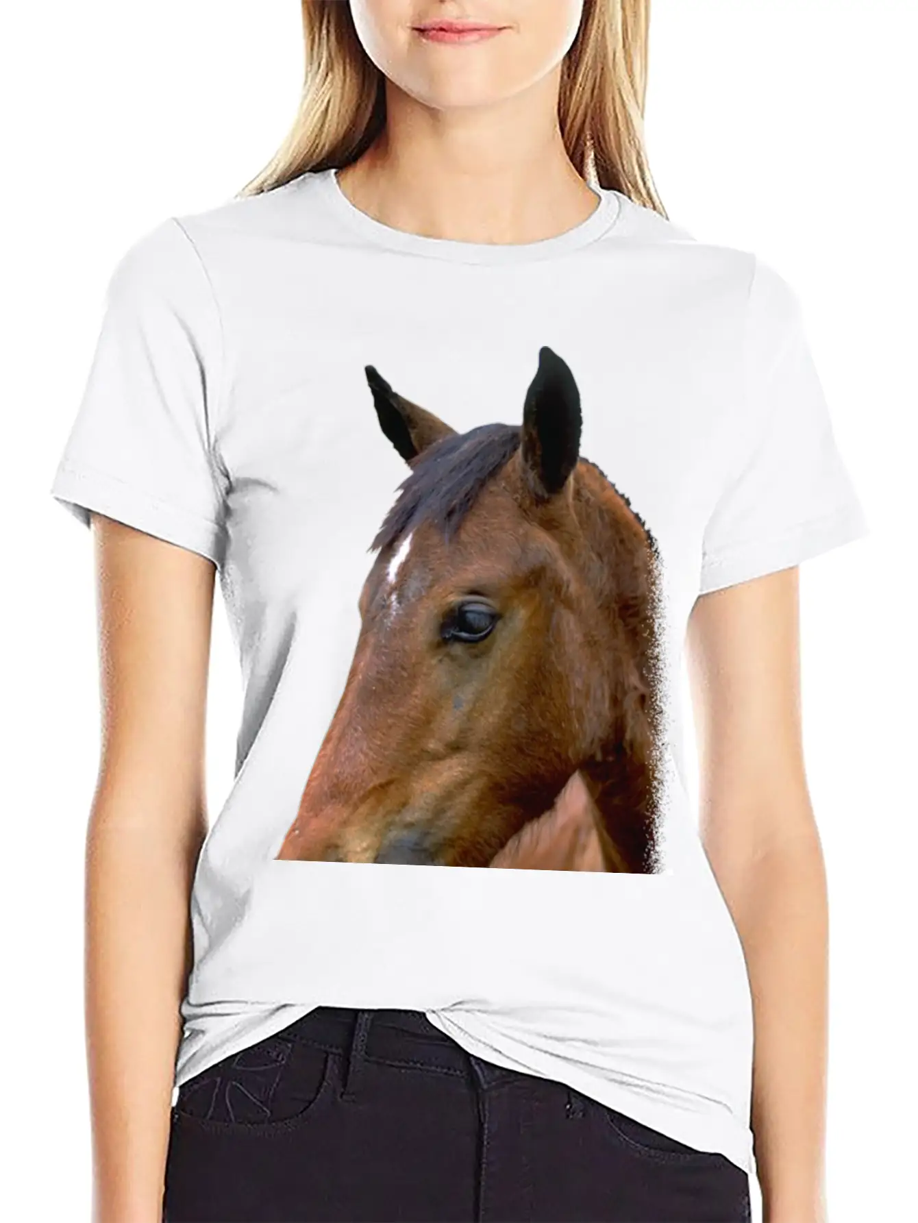Horse Head Race Horse Stylish Everyday T-Shirt – Unisex Basic Cotton Tee