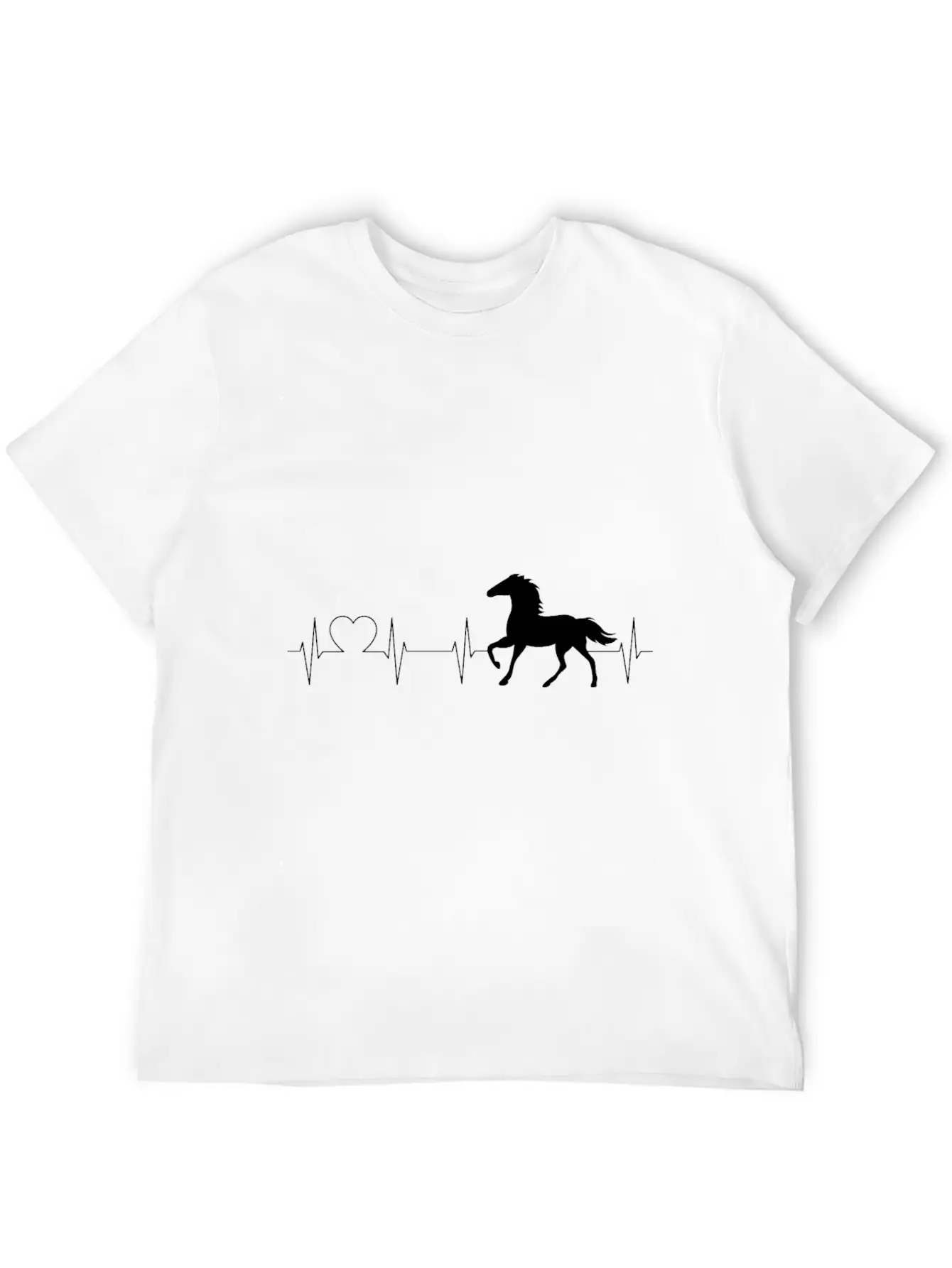 Horse HeartbeatHorse Heartbeat Basic Graphic T-Shirt – Daily Comfort In Soft Cotton