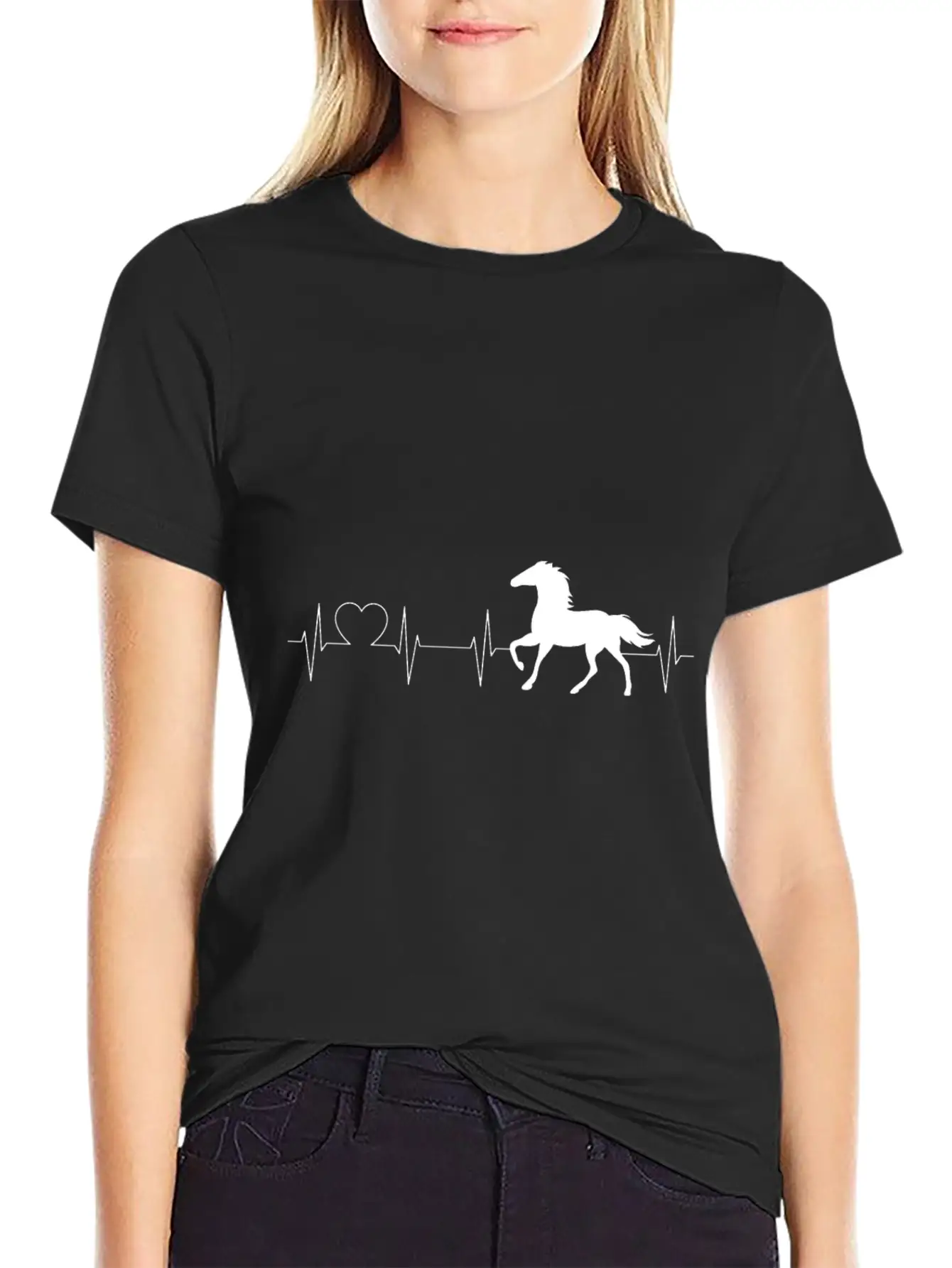 Horse HeartbeatHorse Heartbeat Basic Graphic T-Shirt – Daily Comfort In Soft Cotton