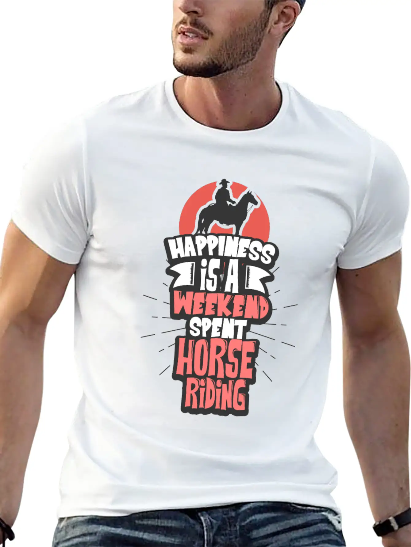 Horse Rider Horseman Stylish Everyday T-Shirt – Unisex Basic Cotton Tee