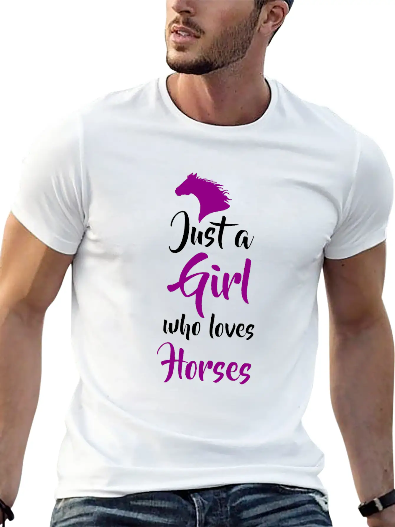 Horse Riding Love Basic Graphic T-Shirt – Daily Comfort In Soft Cotton
