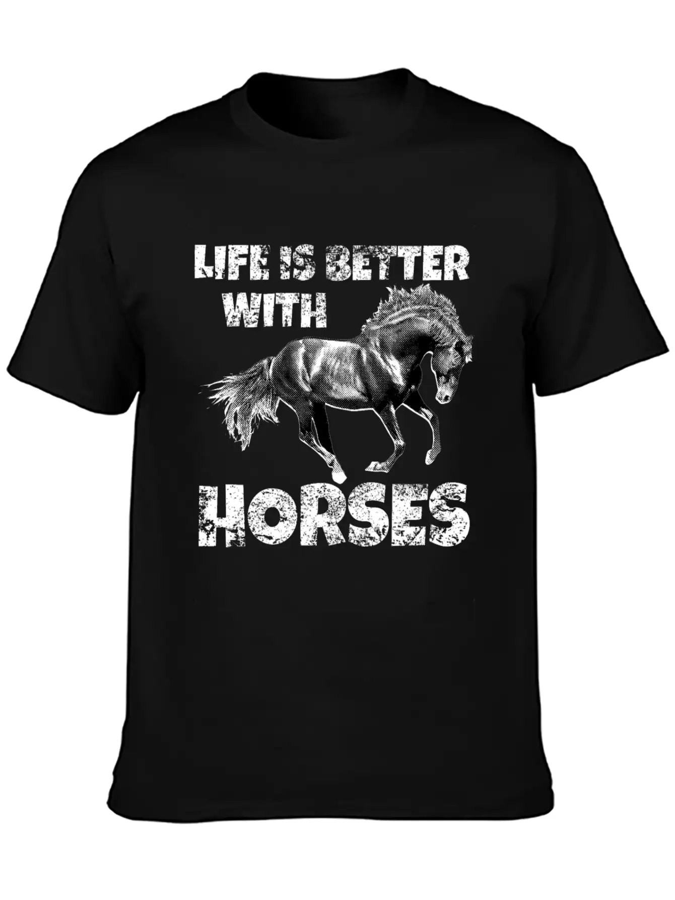 Horse Riding Stable Girl Ride Horses Basic Graphic T-Shirt – Daily Comfort In Soft Cotton