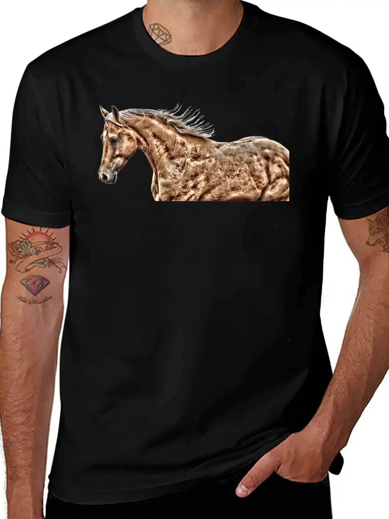 HORSE RUNNING 2 Stylish Everyday T-Shirt – Unisex Basic Cotton Tee
