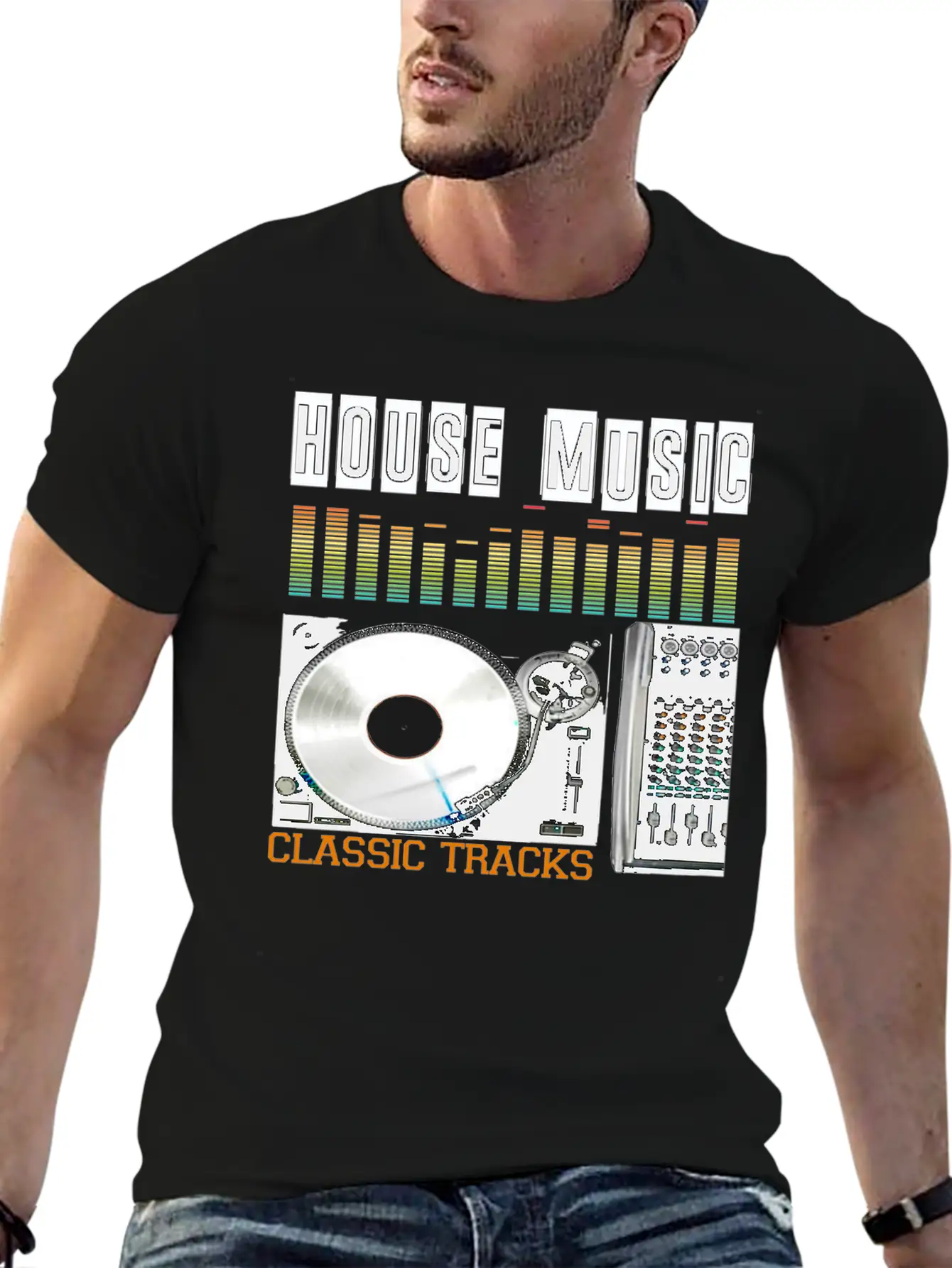 HOUSE MUSIC CLASSIC TRACKS Basic Graphic T-Shirt – Daily Comfort In Soft Cotton