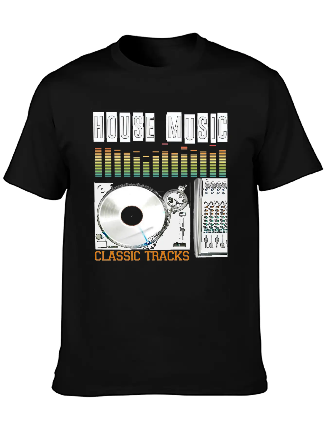 HOUSE MUSIC CLASSIC TRACKS Basic Graphic T-Shirt – Daily Comfort In Soft Cotton