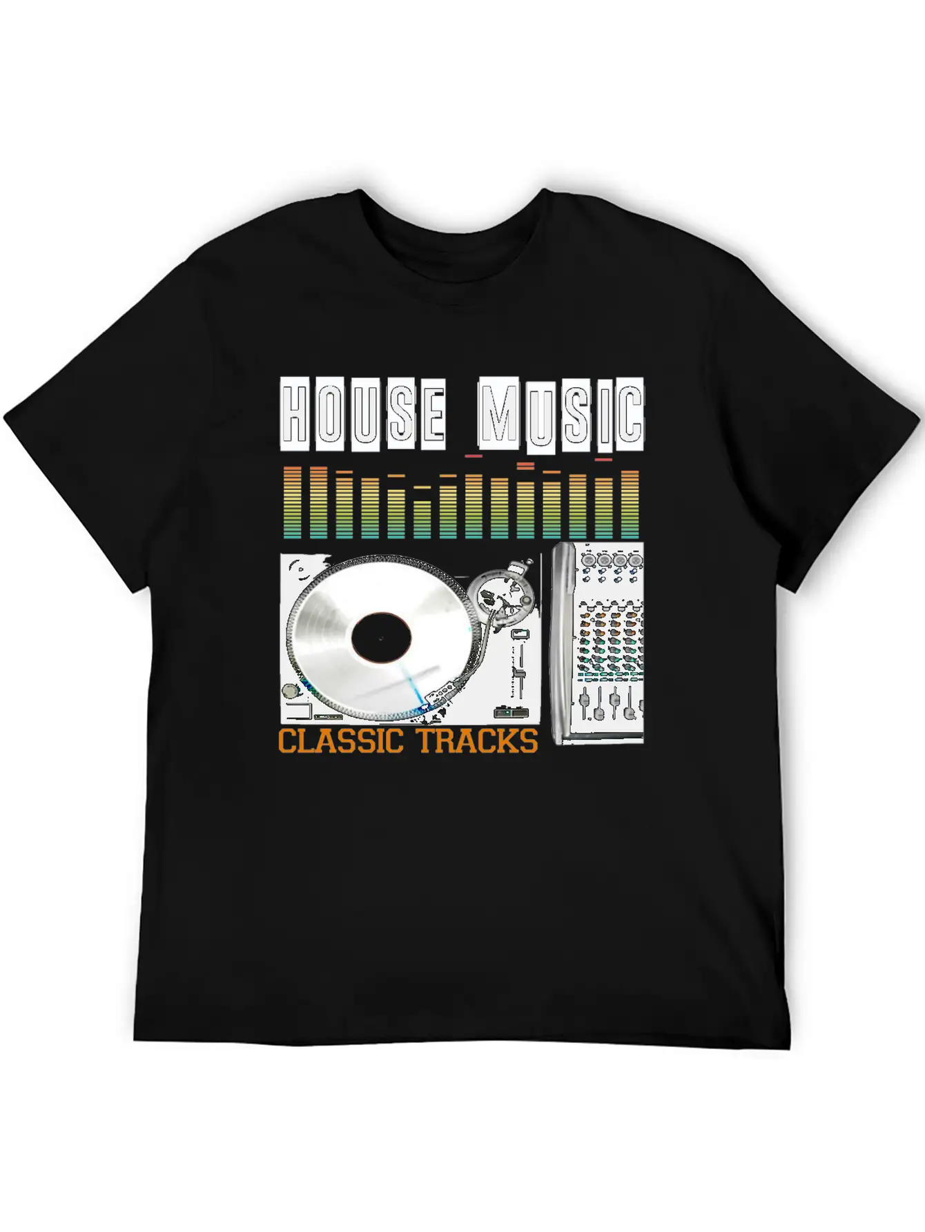 HOUSE MUSIC CLASSIC TRACKS Basic Graphic T-Shirt – Daily Comfort In Soft Cotton