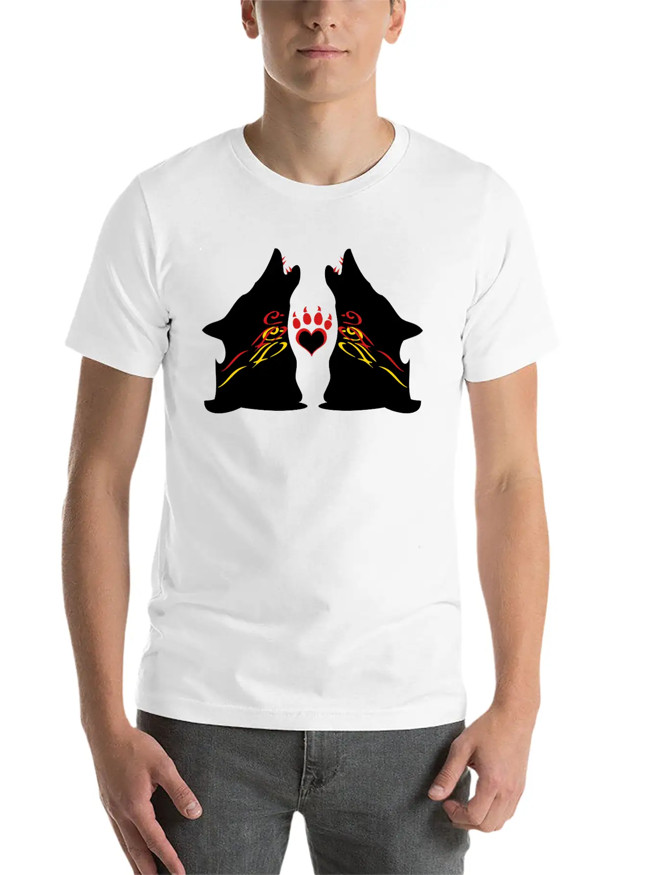 🐺Howling Wolf-Roaring Wolf With Bloody Teeth Stylish Everyday T-Shirt – Unisex Basic Cotton Tee