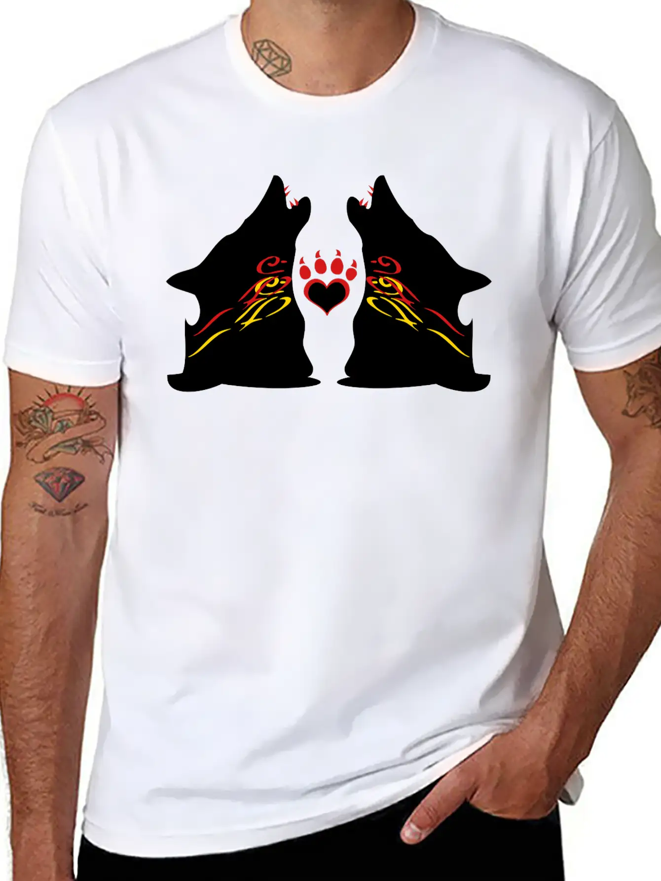 🐺Howling Wolf-Roaring Wolf With Bloody Teeth Stylish Everyday T-Shirt – Unisex Basic Cotton Tee
