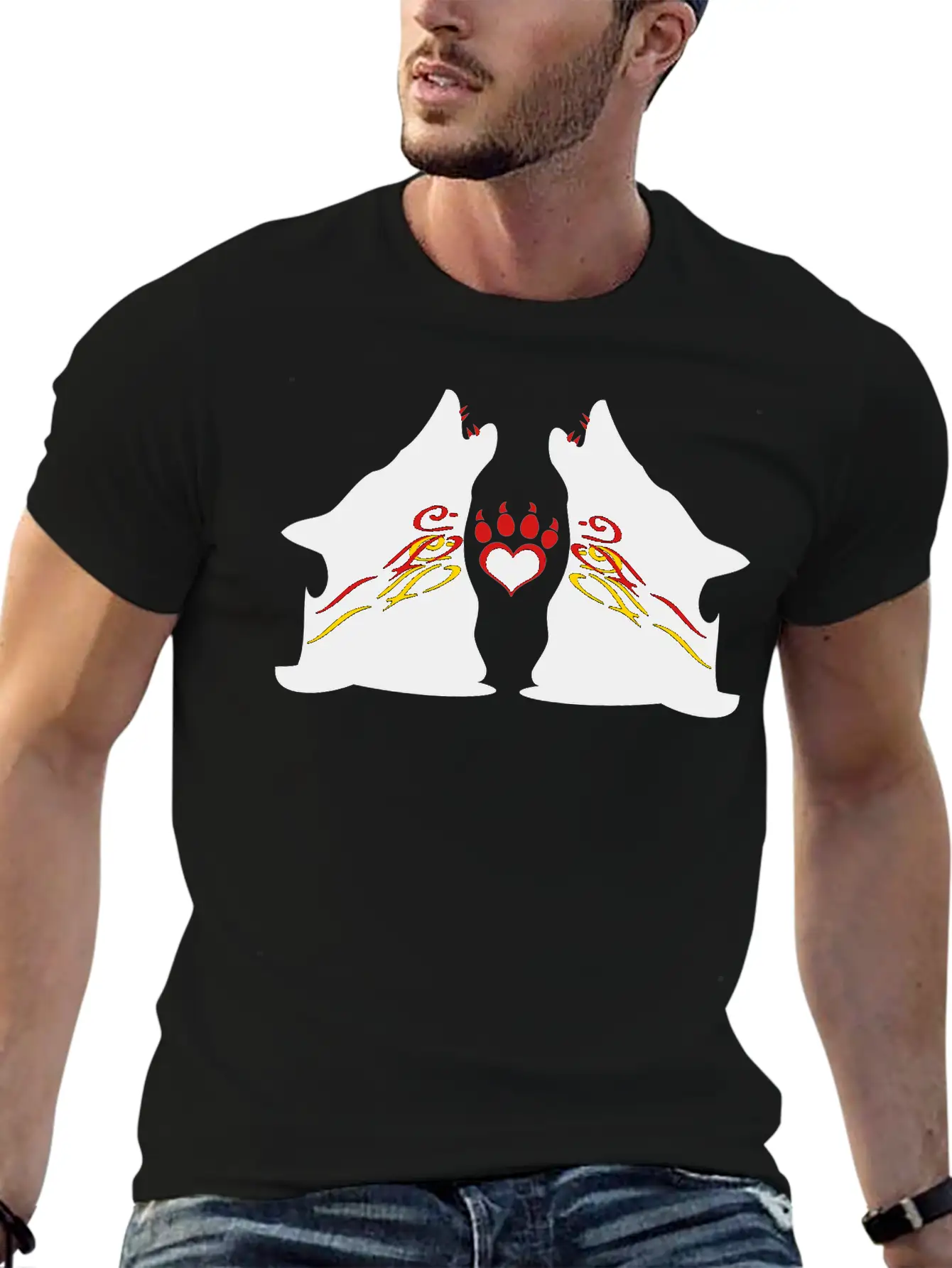 🐺Howling Wolf-Roaring Wolf With Bloody Teeth Stylish Everyday T-Shirt – Unisex Basic Cotton Tee
