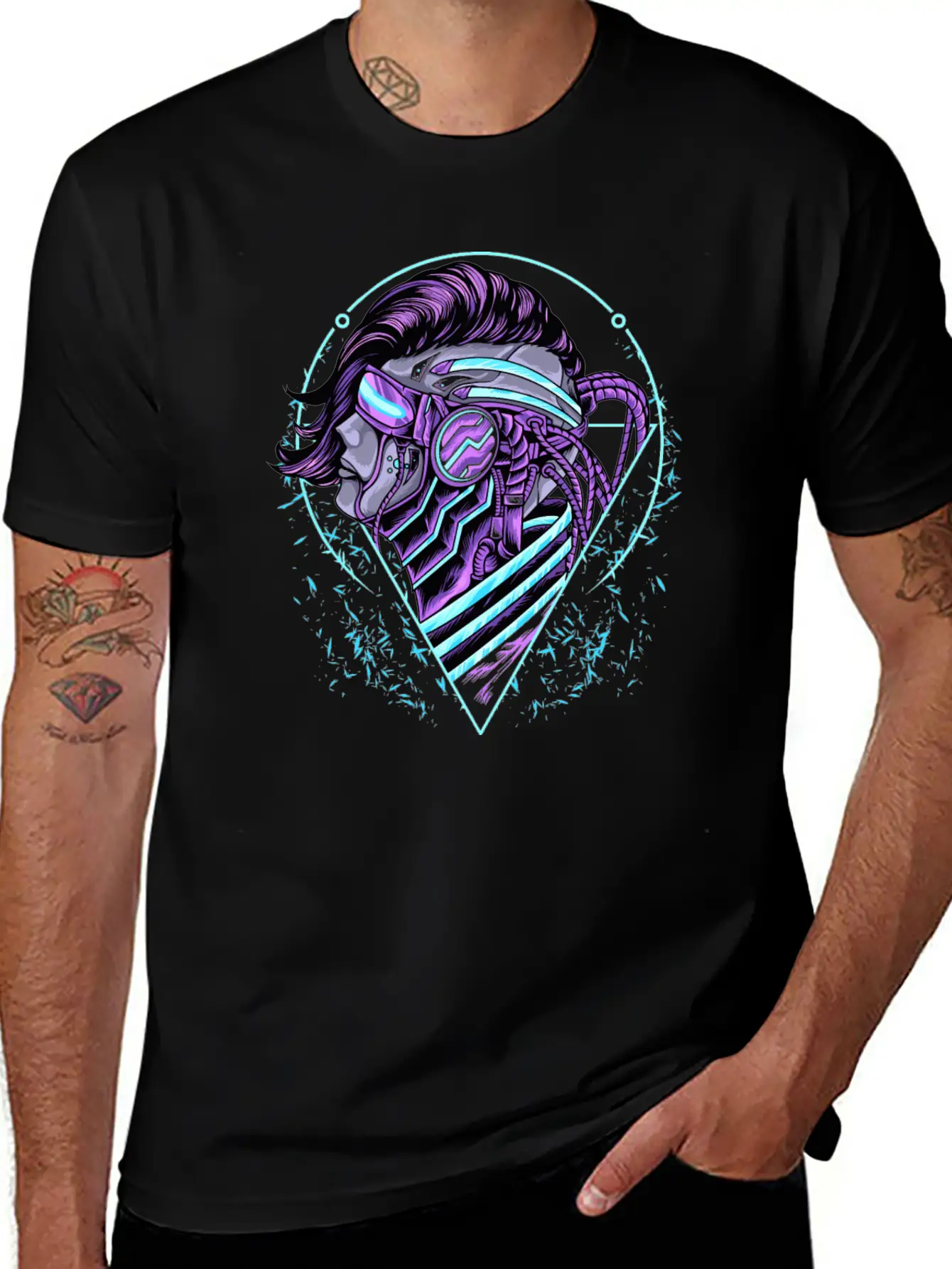 Human Cyberpunk Stylish Everyday T-Shirt – Unisex Basic Cotton Tee