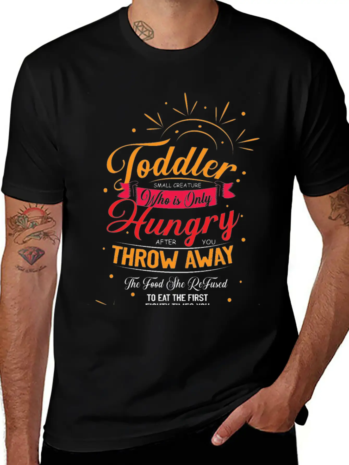 Hungry Food Patient Mother Or Father Gift Basic Graphic T-Shirt – Daily Comfort In Soft Cotton