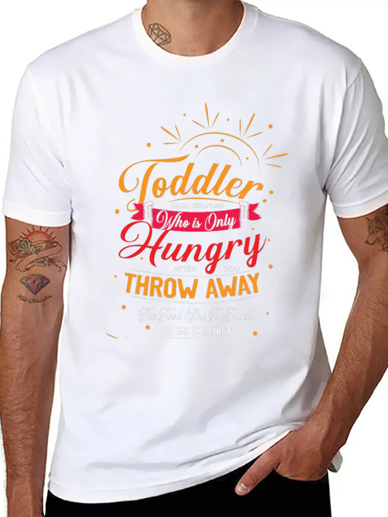 Hungry Food Patient Mother Or Father Gift Basic Graphic T-Shirt – Daily Comfort In Soft Cotton