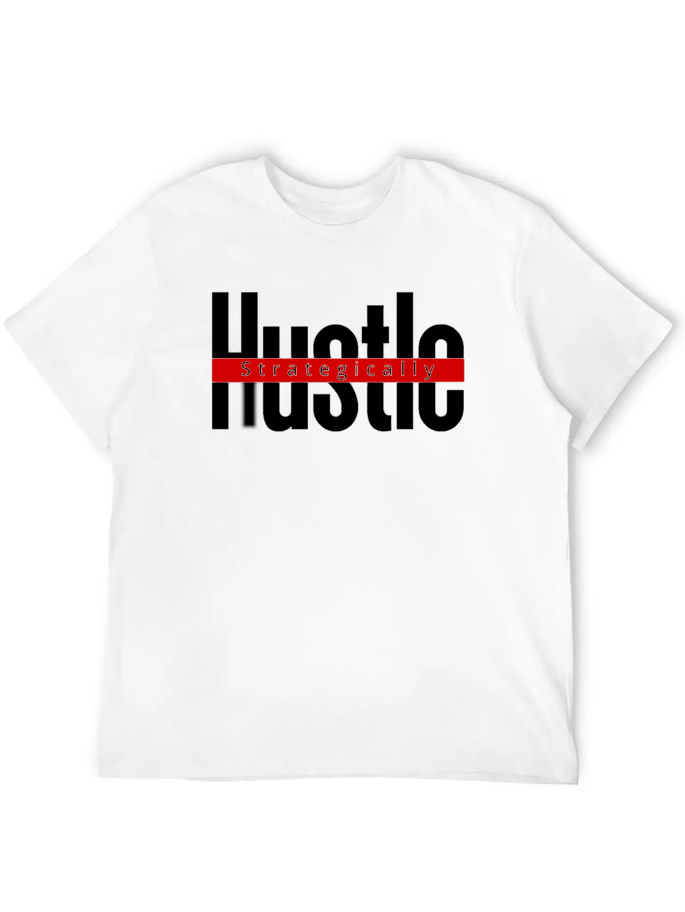 Hustle Strategically 2 Classic T Shirt Classic Crew Neck Graphic Tee – Everyday Minimal Look