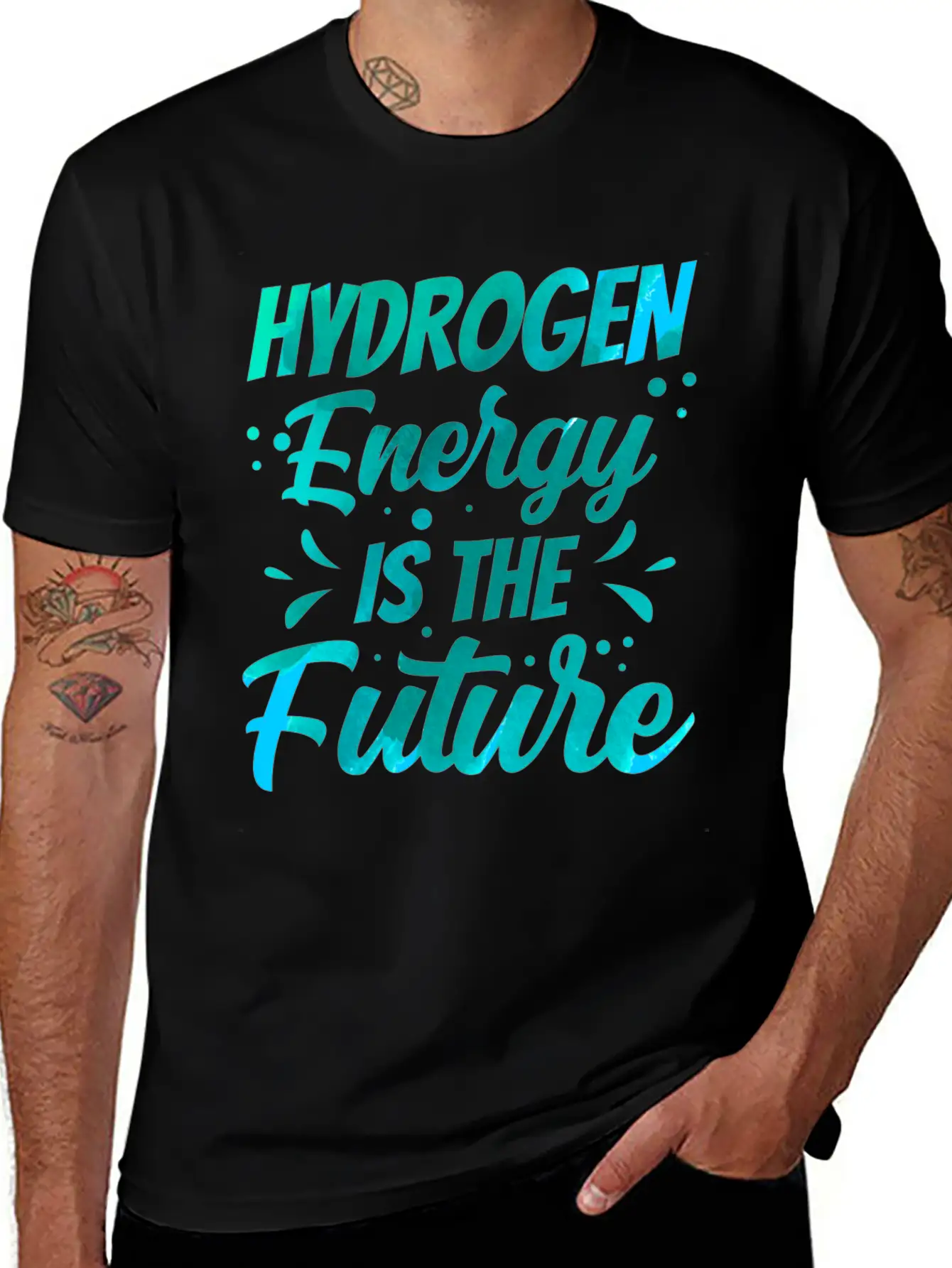 Hydrogen Energy Is The Future Hybrid Periodic Basic Graphic T-Shirt – Daily Comfort In Soft Cotton