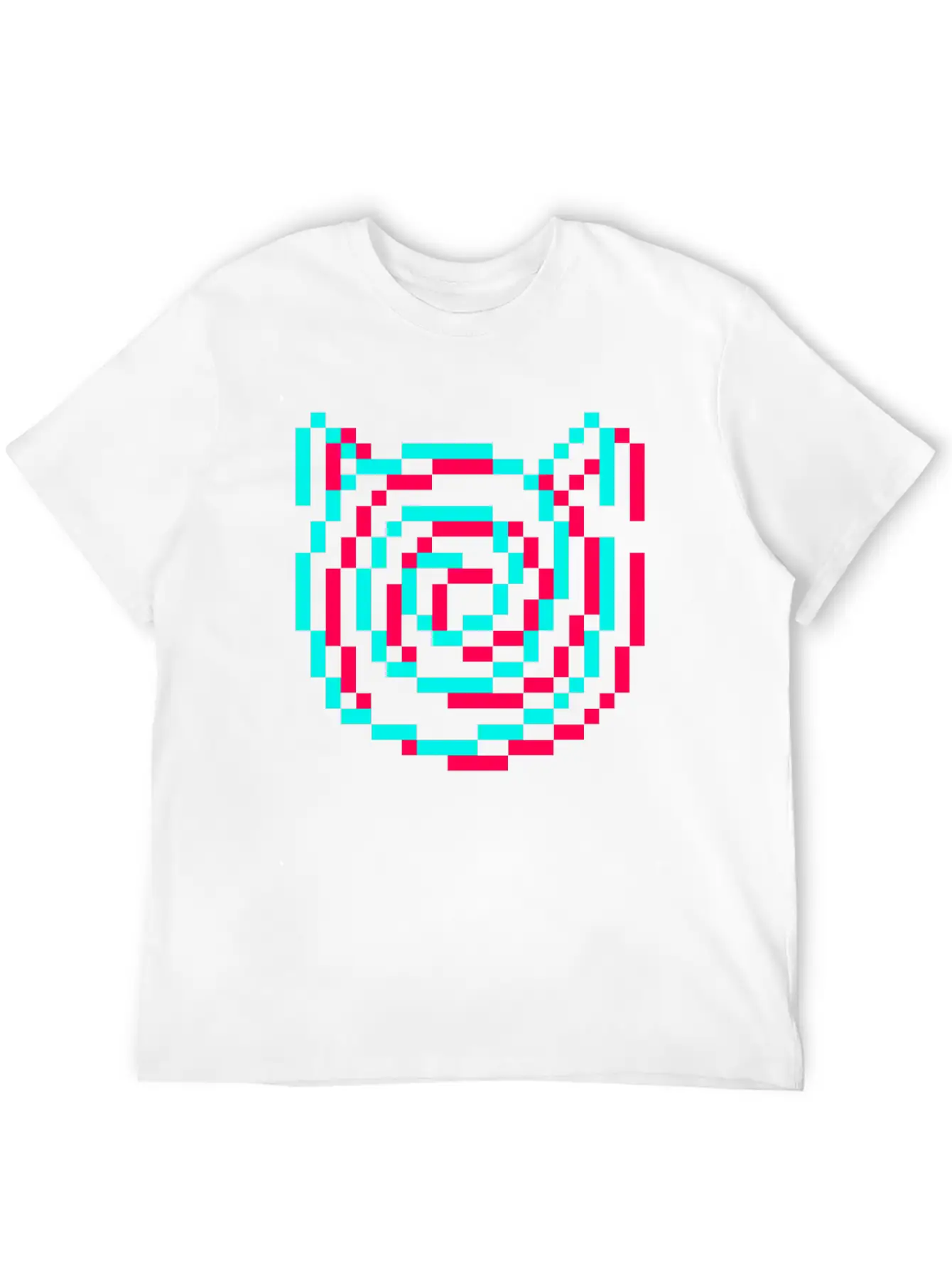Hypnotising Cat V2 Pixelart Stylish Everyday T-Shirt – Unisex Basic Cotton Tee