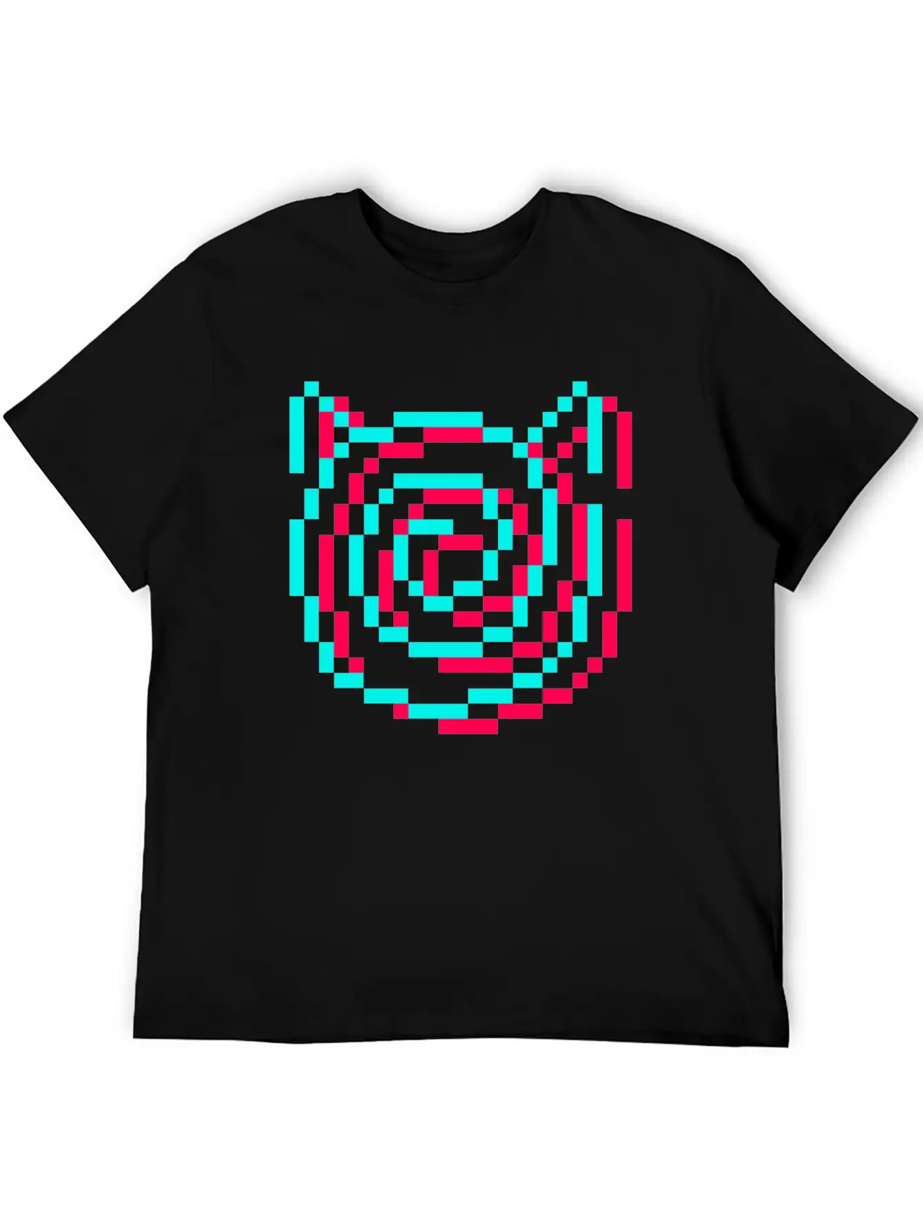Hypnotising Cat V2 Pixelart Stylish Everyday T-Shirt – Unisex Basic Cotton Tee