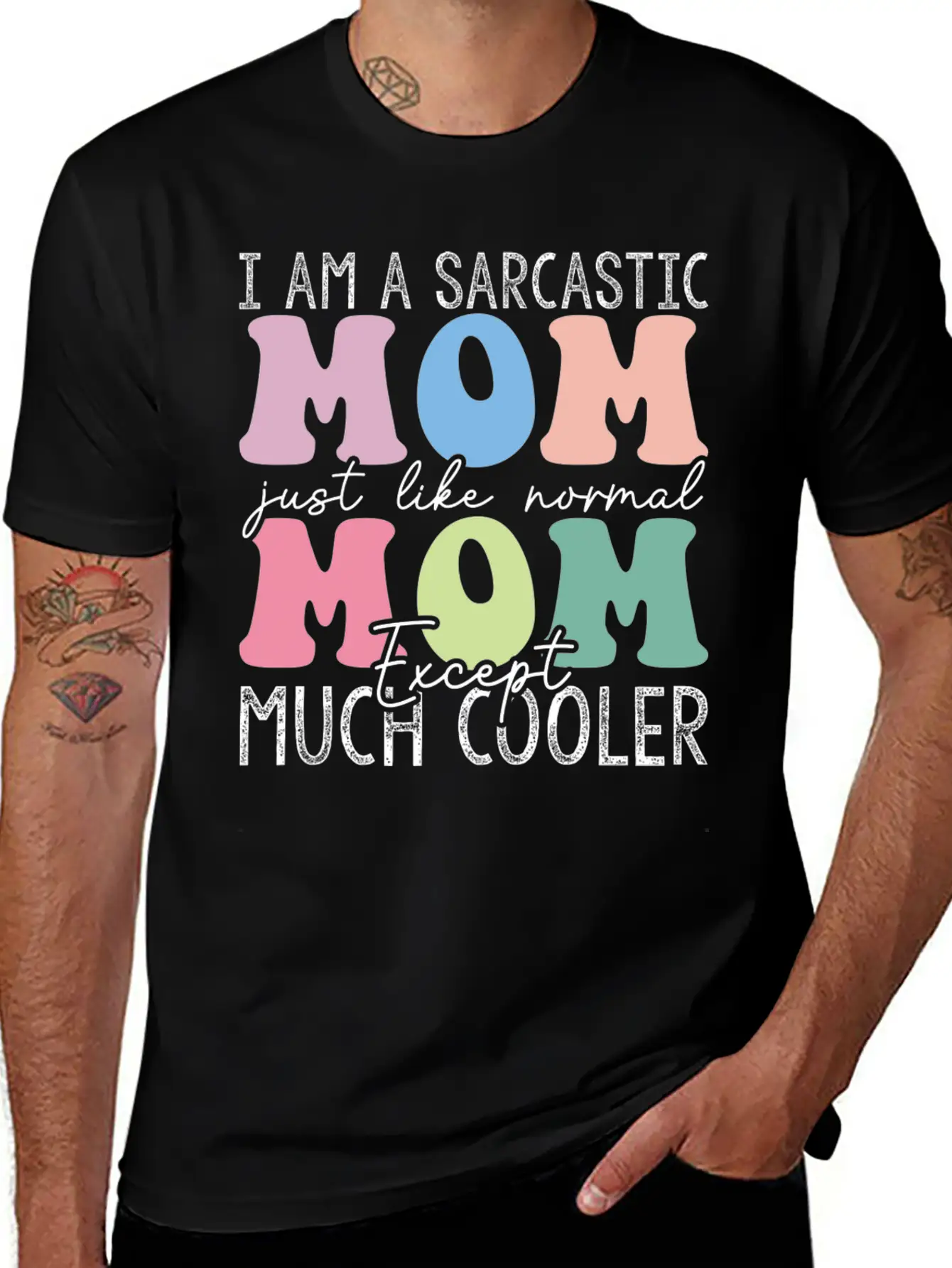 I Am A Sarcastic Mom Retro Basic Graphic T-Shirt – Daily Comfort In Soft Cotton