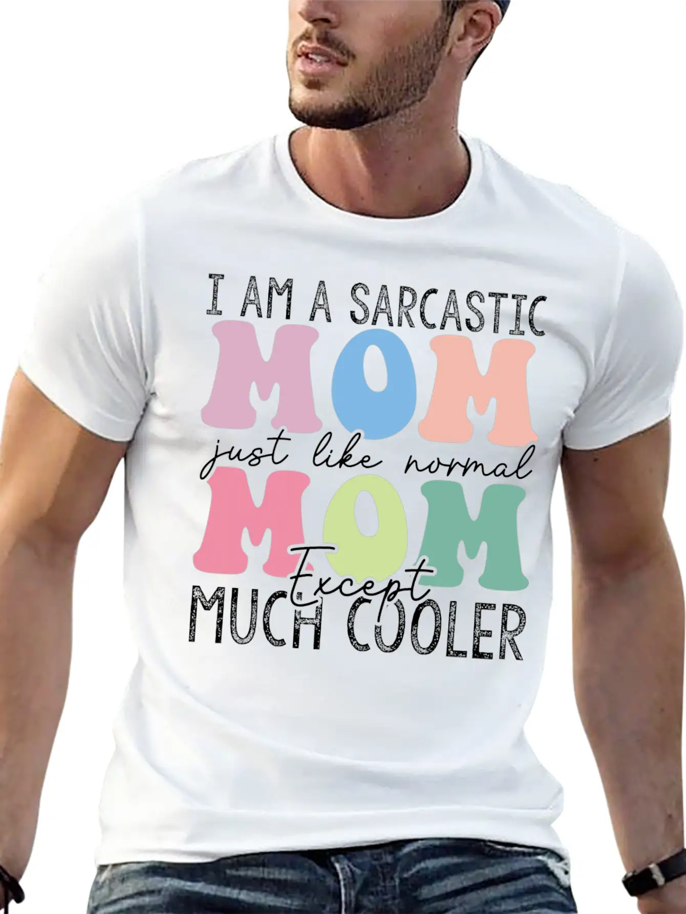 I Am A Sarcastic Mom Retro Basic Graphic T-Shirt – Daily Comfort In Soft Cotton