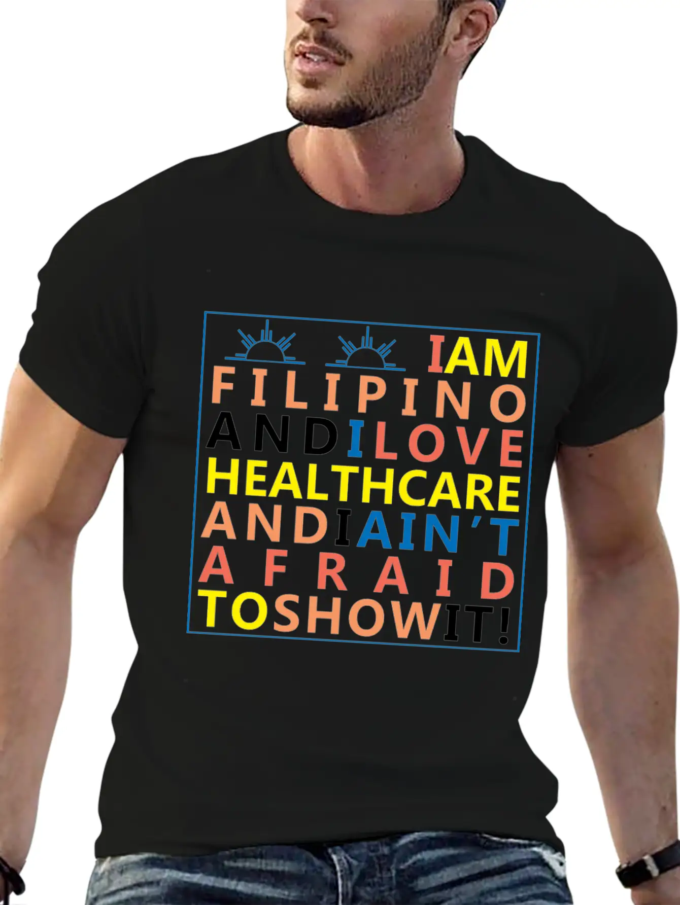 I AM FILIPINO AND I LOVE HEALTHCARE Lightweight Cotton T-Shirt – Daily Comfort Graphic Shirt