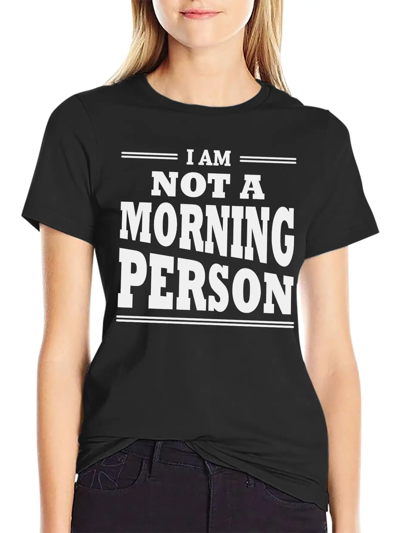 I Am Not A Morning Person Stylish Everyday T-Shirt – Unisex Basic Cotton Tee