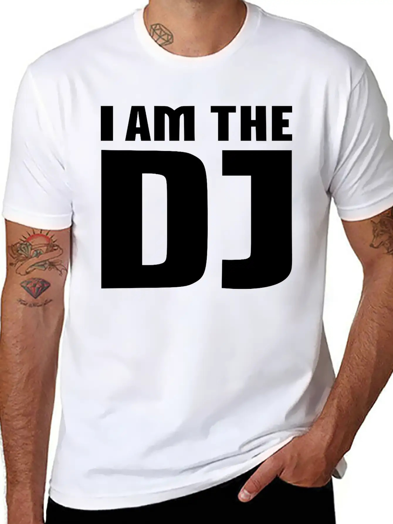 I Am The DJ Basic Graphic T-Shirt – Daily Comfort In Soft Cotton
