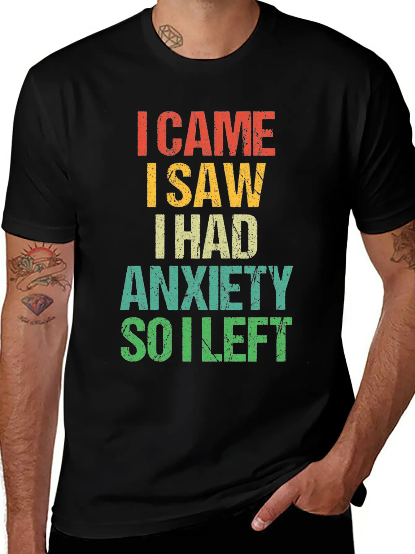 I Came I Saw I Had Anxiety So I Left Stylish Everyday T-Shirt – Unisex Basic Cotton Tee