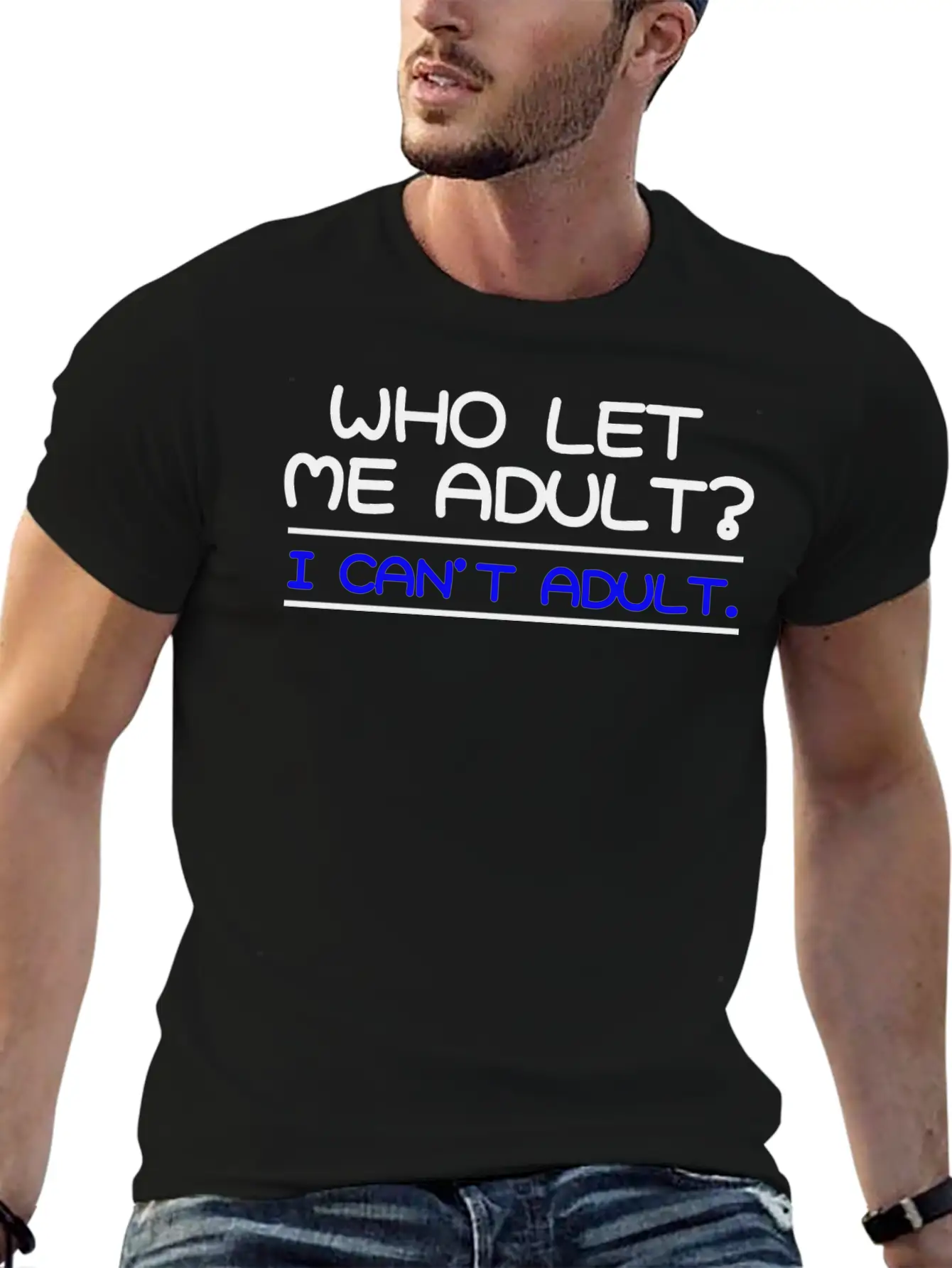 I Can't Adult, Anti-adult, Humor, Funny, Anxiety Casual Graphic T-Shirt – Simple And Comfortable Daily Wear