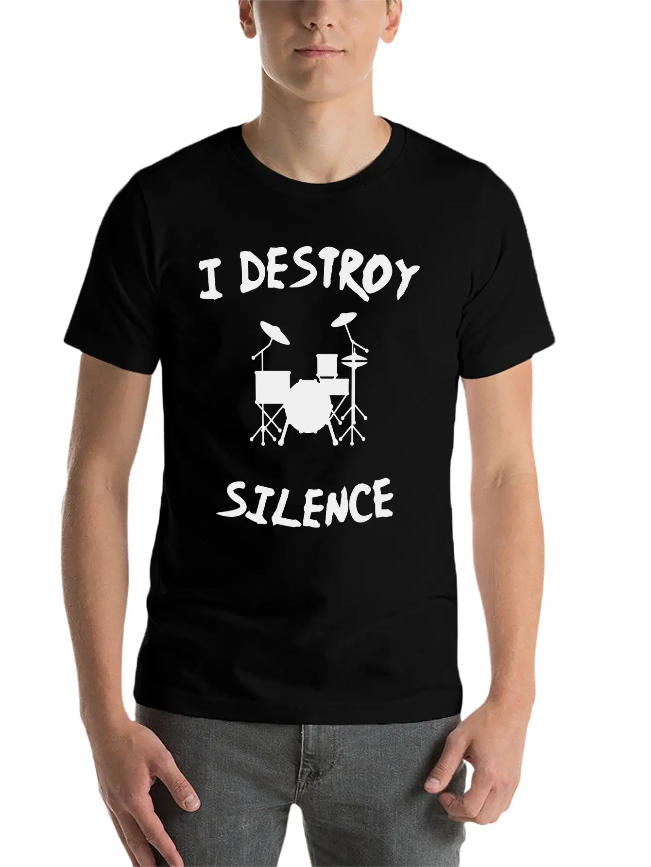 I Destroy Silence Stylish Everyday T-Shirt – Unisex Basic Cotton Tee