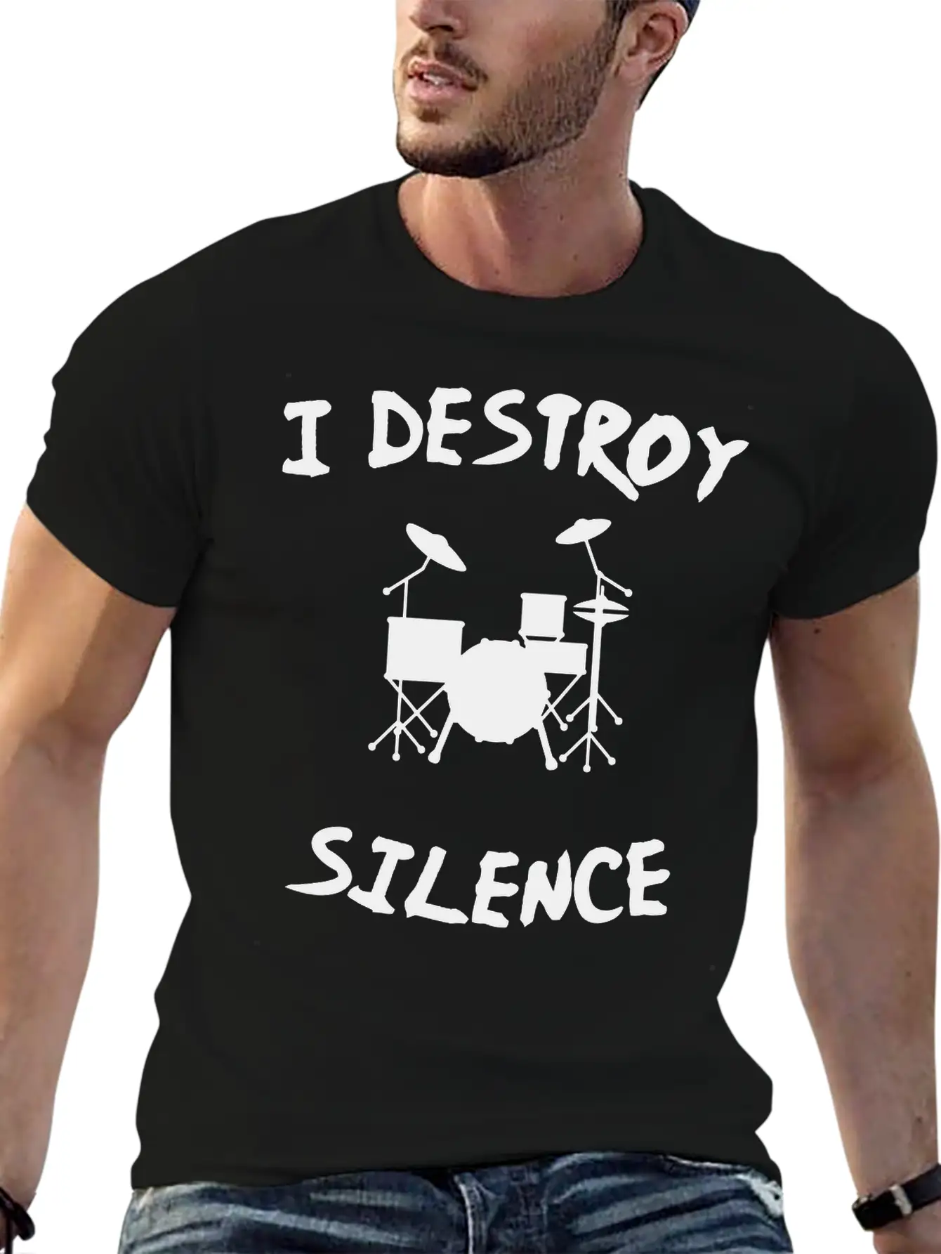I Destroy Silence Stylish Everyday T-Shirt – Unisex Basic Cotton Tee