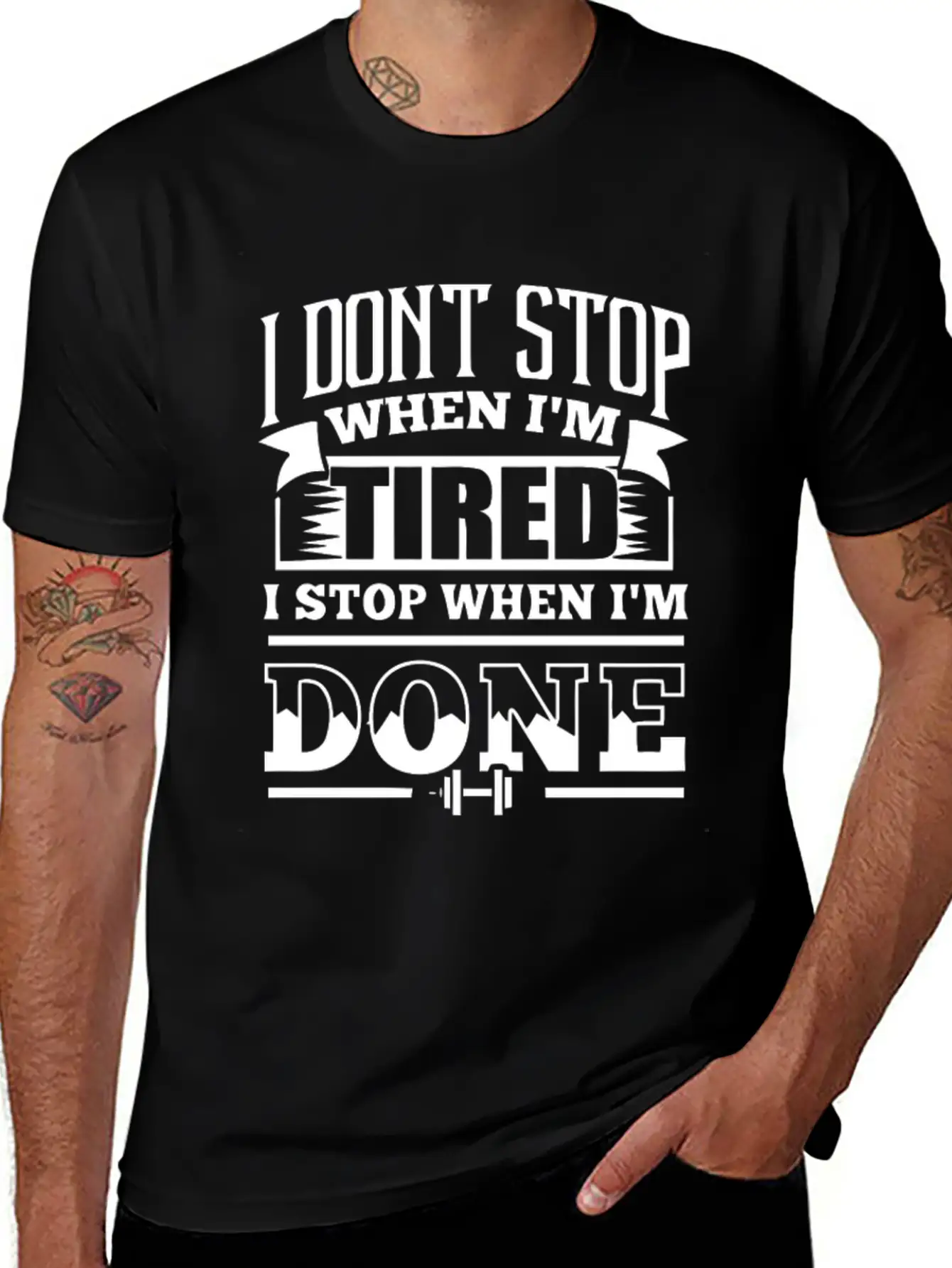 I Dont Stop When Im Tired Lightweight Cotton T-Shirt – Daily Comfort Graphic Shirt