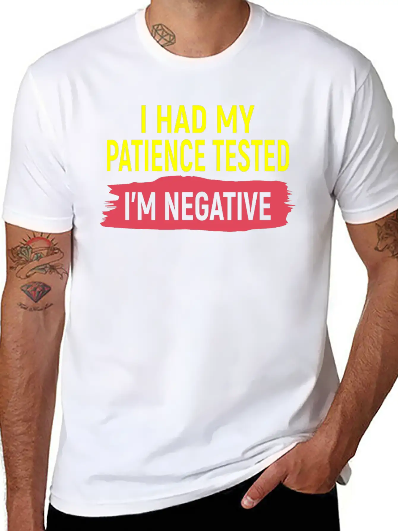 I Had My Patience Tested I M Negative Stylish Everyday T-Shirt – Unisex Basic Cotton Tee