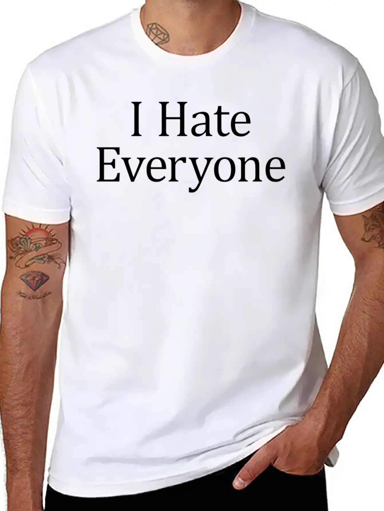 I Hate Everyone Basic Graphic T-Shirt – Daily Comfort In Soft Cotton