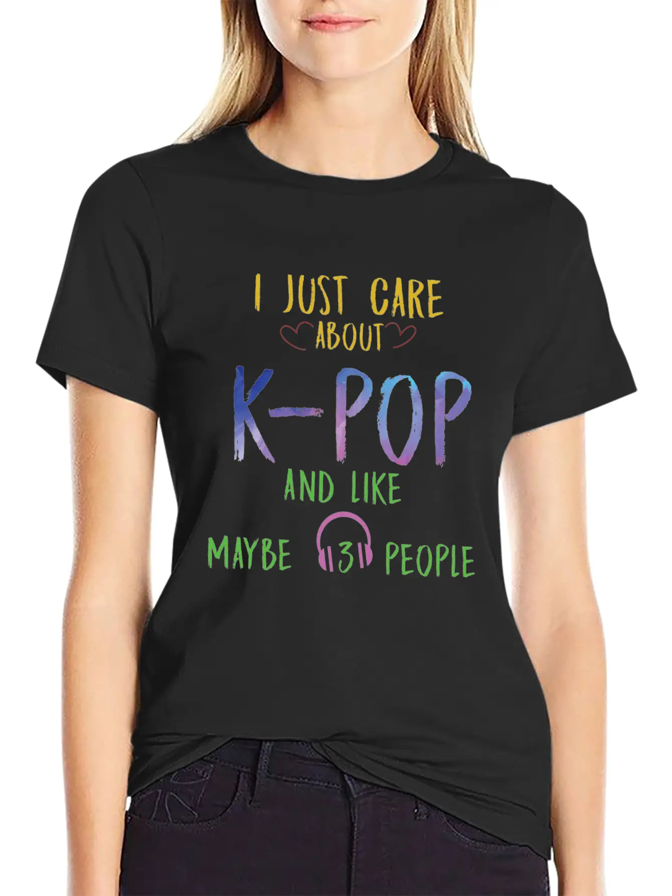 I Just Care About K-POP Unisex Cotton Tee – Relaxed Fit For Any Occasion