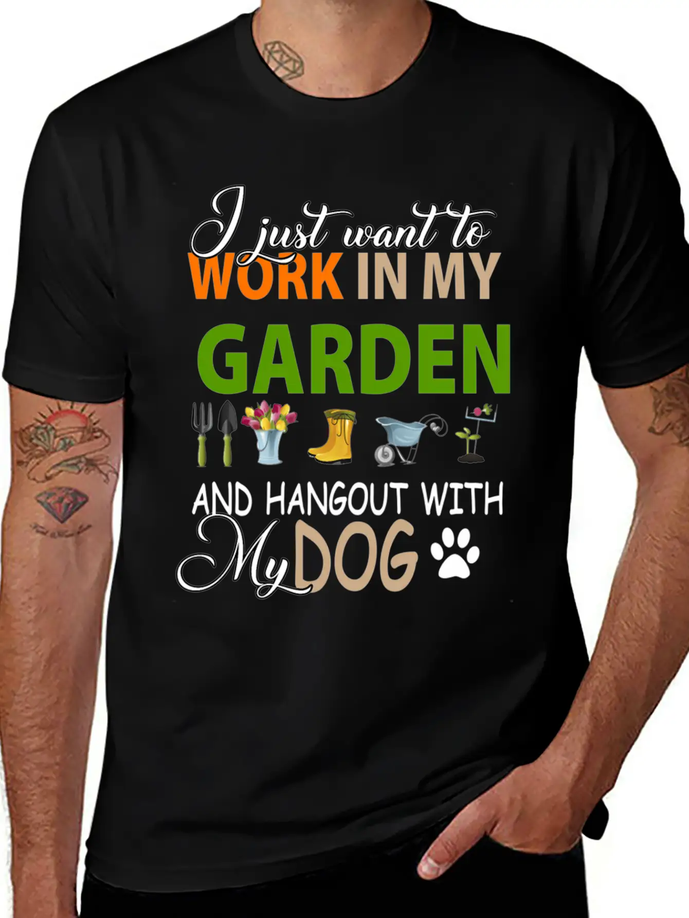 I Just Want To Work In My Garden And Hangout With Stylish Everyday T-Shirt – Unisex Basic Cotton Tee