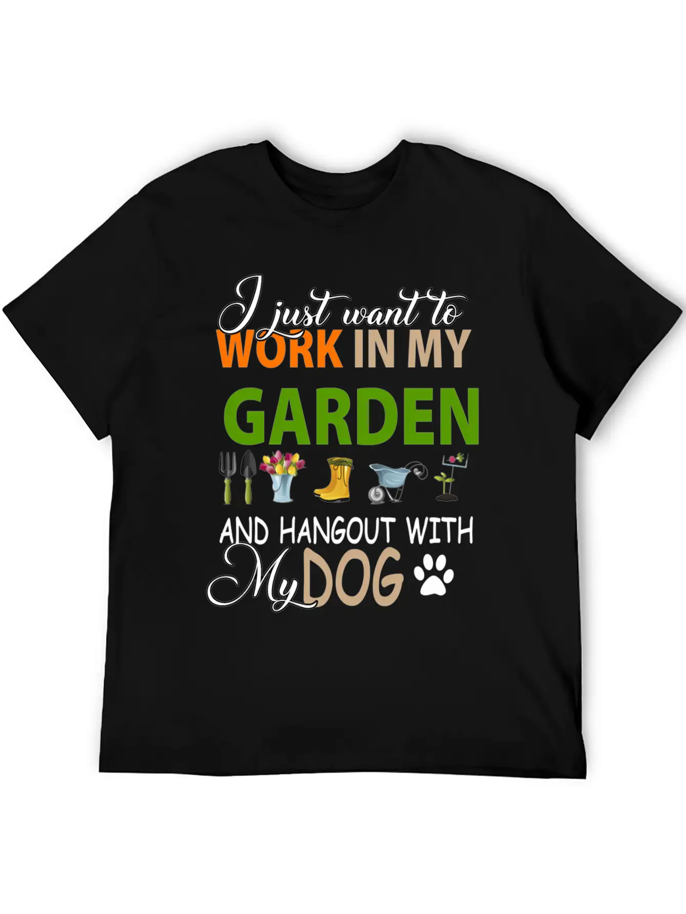 I Just Want To Work In My Garden And Hangout With Stylish Everyday T-Shirt – Unisex Basic Cotton Tee