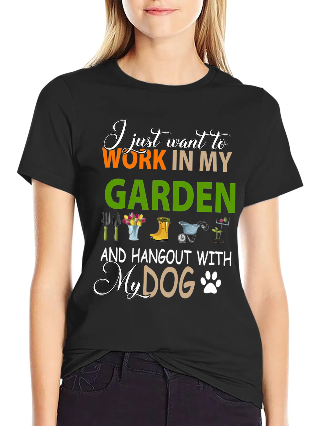I Just Want To Work In My Garden And Hangout With Stylish Everyday T-Shirt – Unisex Basic Cotton Tee