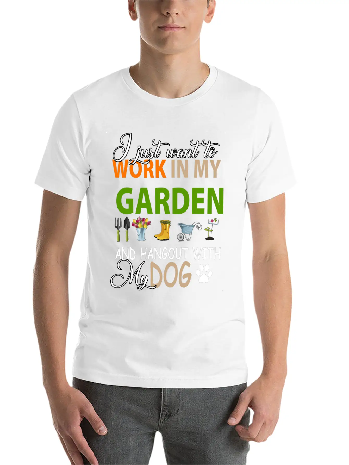 I Just Want To Work In My Garden And Hangout With Stylish Everyday T-Shirt – Unisex Basic Cotton Tee