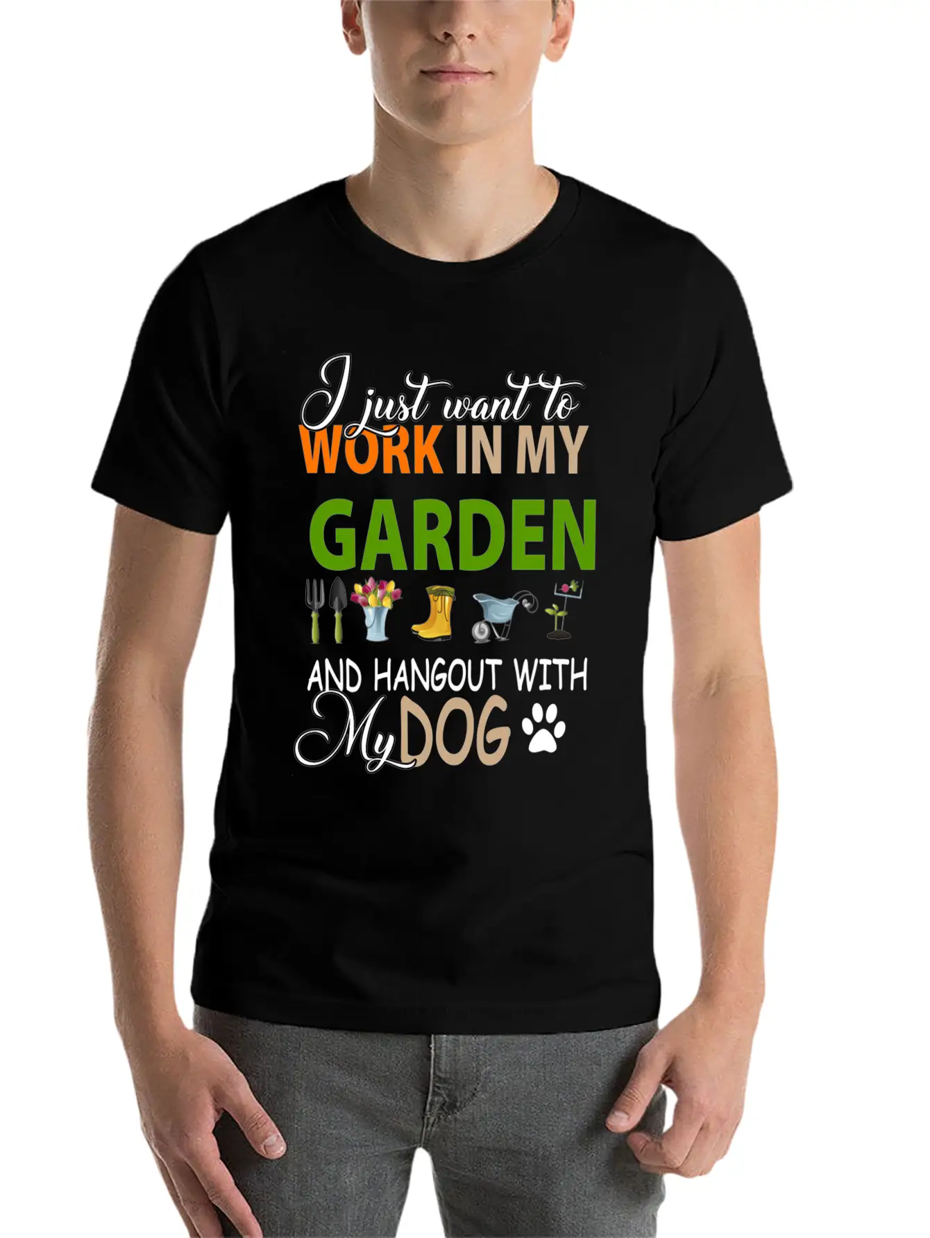 I Just Want To Work In My Garden And Hangout With Stylish Everyday T-Shirt – Unisex Basic Cotton Tee
