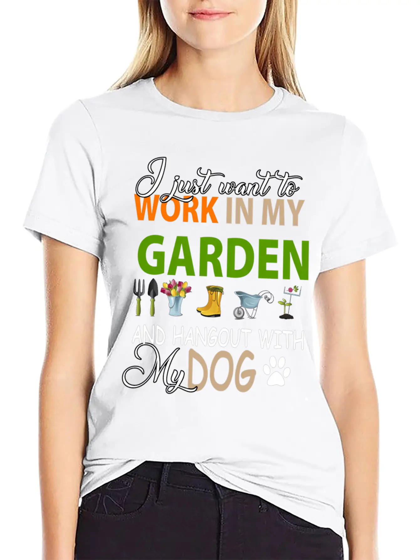 I Just Want To Work In My Garden And Hangout With Stylish Everyday T-Shirt – Unisex Basic Cotton Tee
