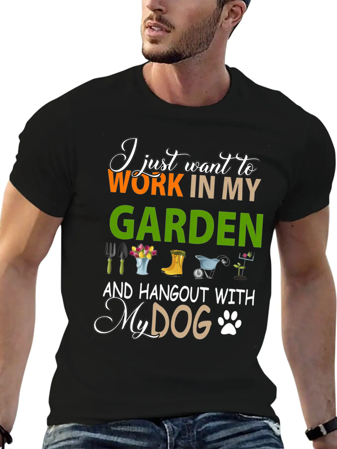 I Just Want To Work In My Garden And Hangout With Stylish Everyday T-Shirt – Unisex Basic Cotton Tee